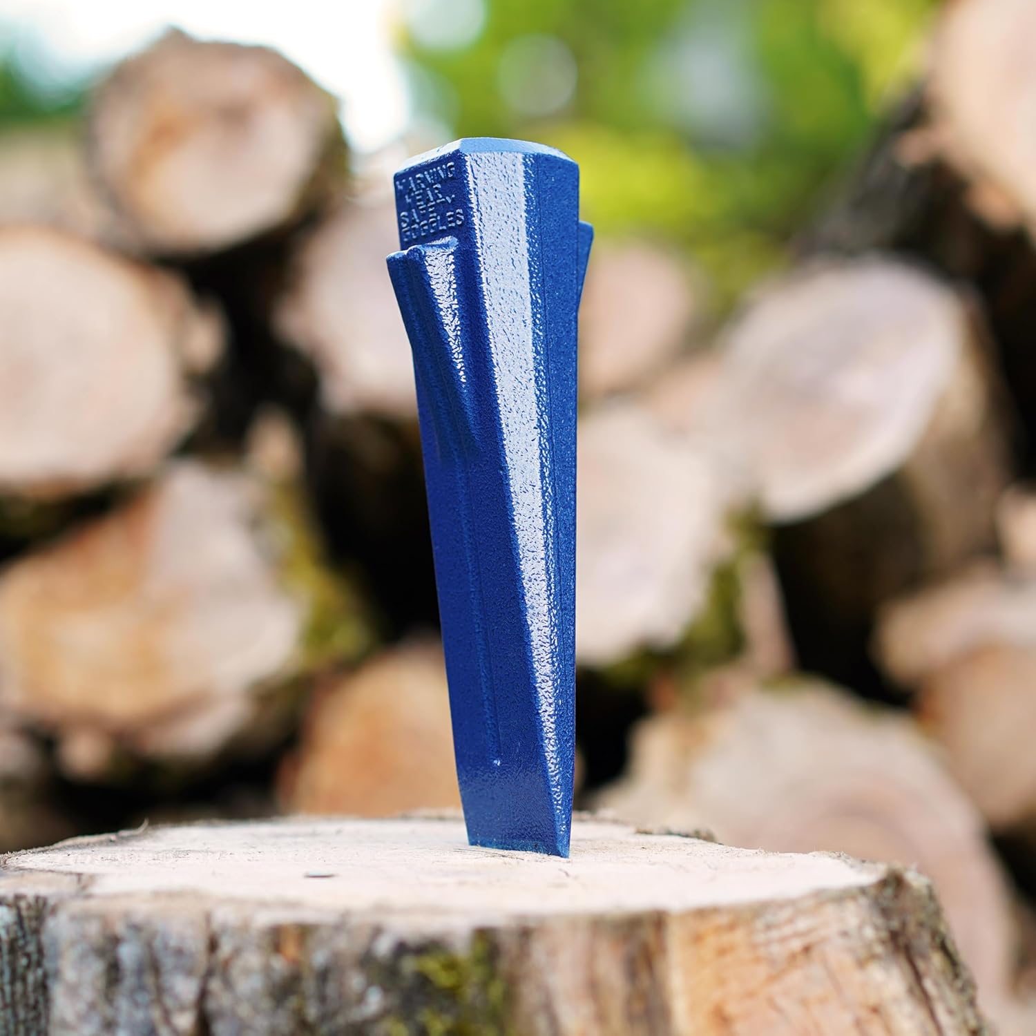 ESTWING Sure Split Wedge - 5-Pound USA Made Wood Splitting Tool with Forged Steel Construction & 1-7/8" Cutting Edge - Finish May Vary - E-5 | Made in USA, Wood Splitting Made Easy, Fin Splitting Design, Hand Sharpened, Perfect For The Outdoorsman