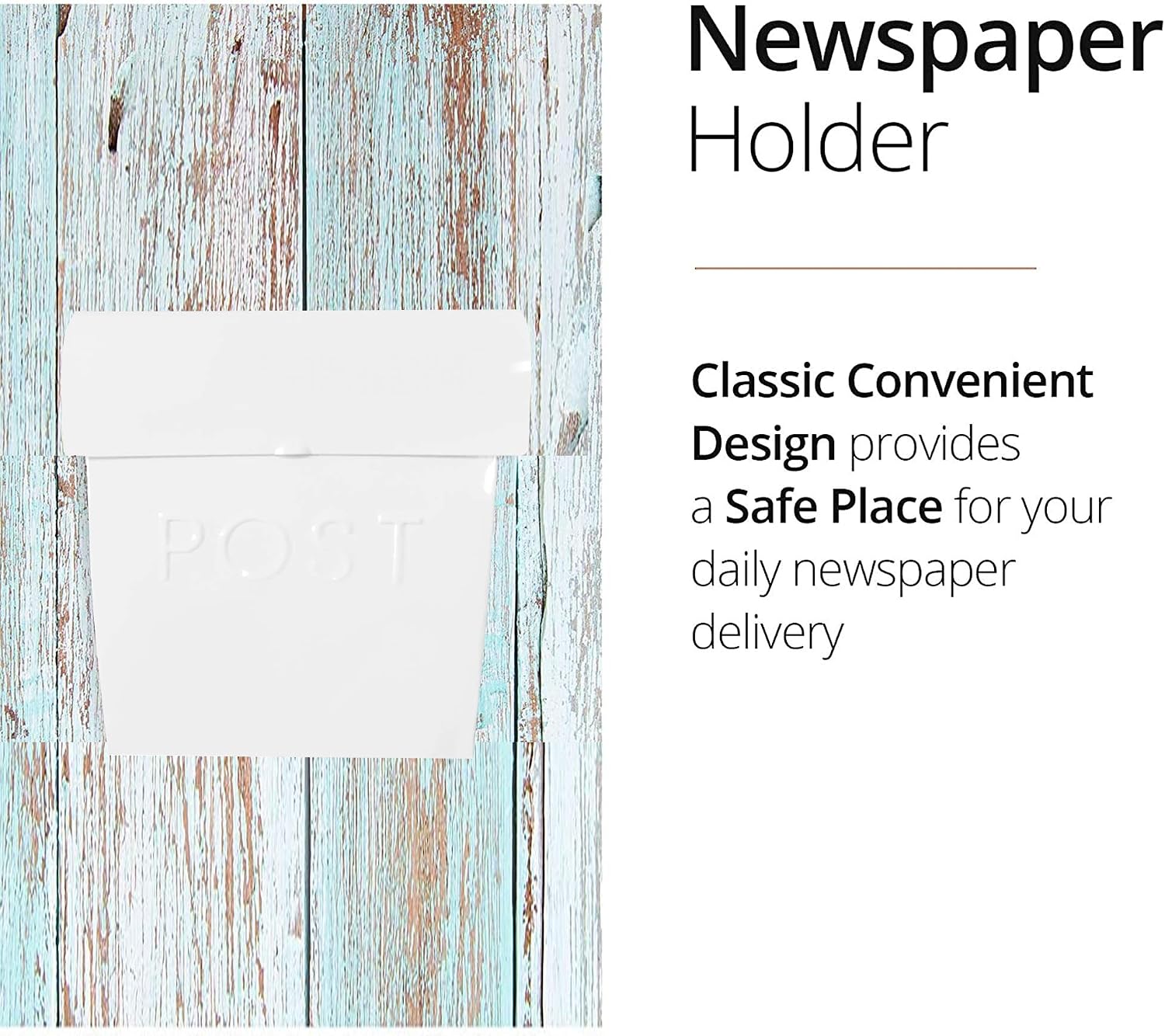 NACH Mailboxes for Outside Wall Mount, 12 x 11.2 x 4.5 inch, Black Mailbox, Waterproof Mailbox with Outdoor Newspaper Holder - The Euro Mailbox