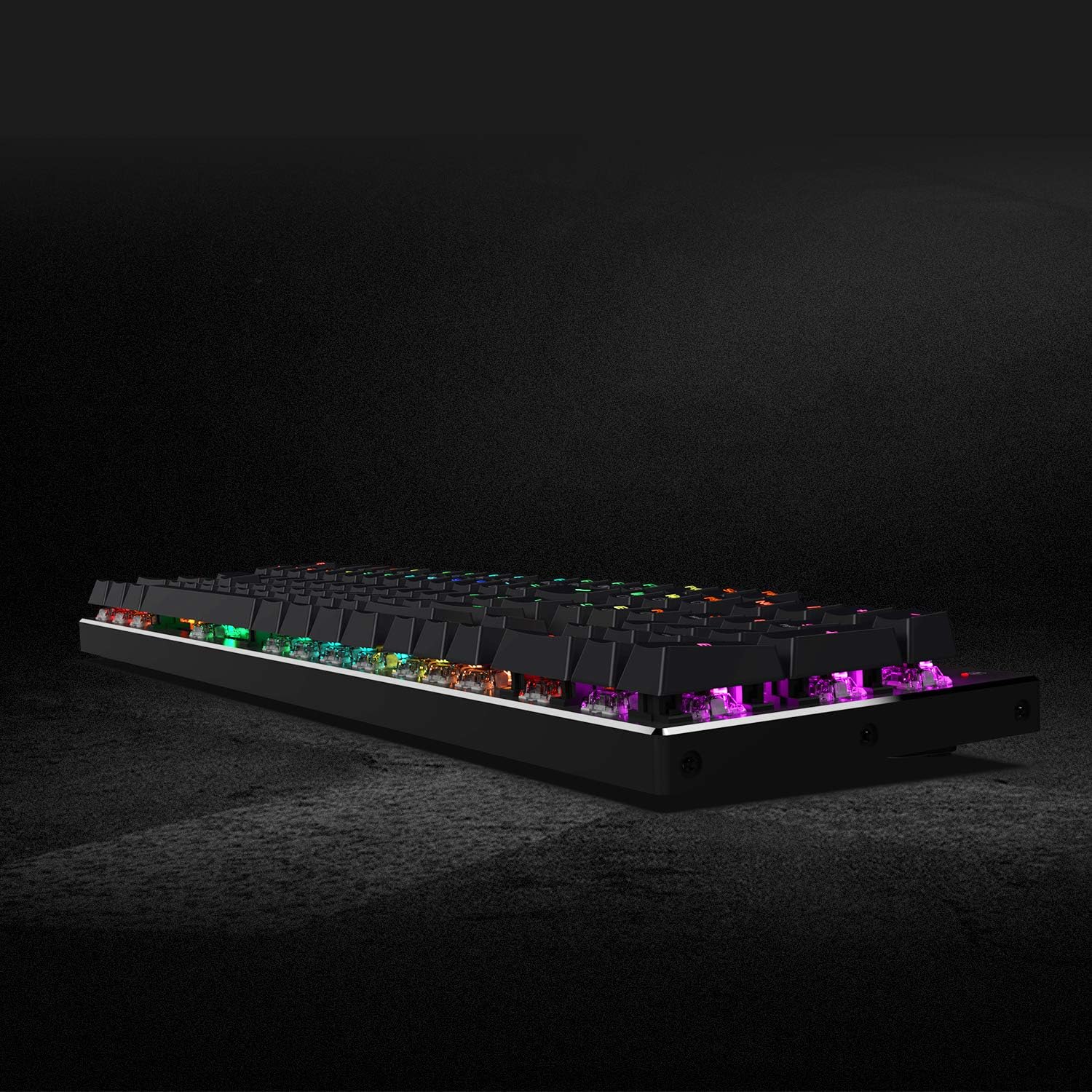 Redragon K556 Wired RGB Mechanical Gaming Keyboard, 104-Key Aluminum Board | Rock-Solid Metal Build, 20 Backlits Immersive ESports Vibe, Hot-swap Comfortable Tactile Brown Switch for Long-Time Typing