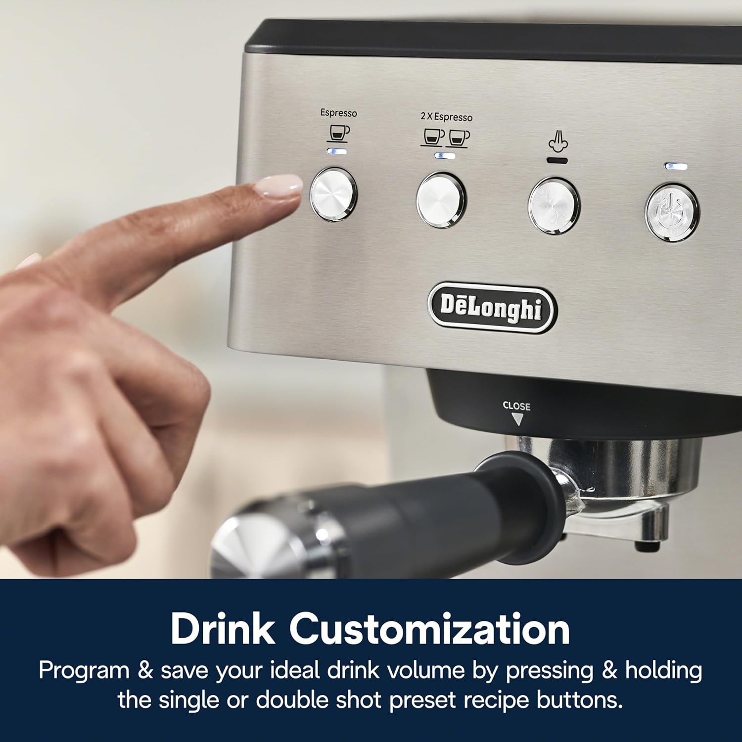 De'Longhi Stilosa Compact Manual Espresso Machine, Manual Milk Frother
