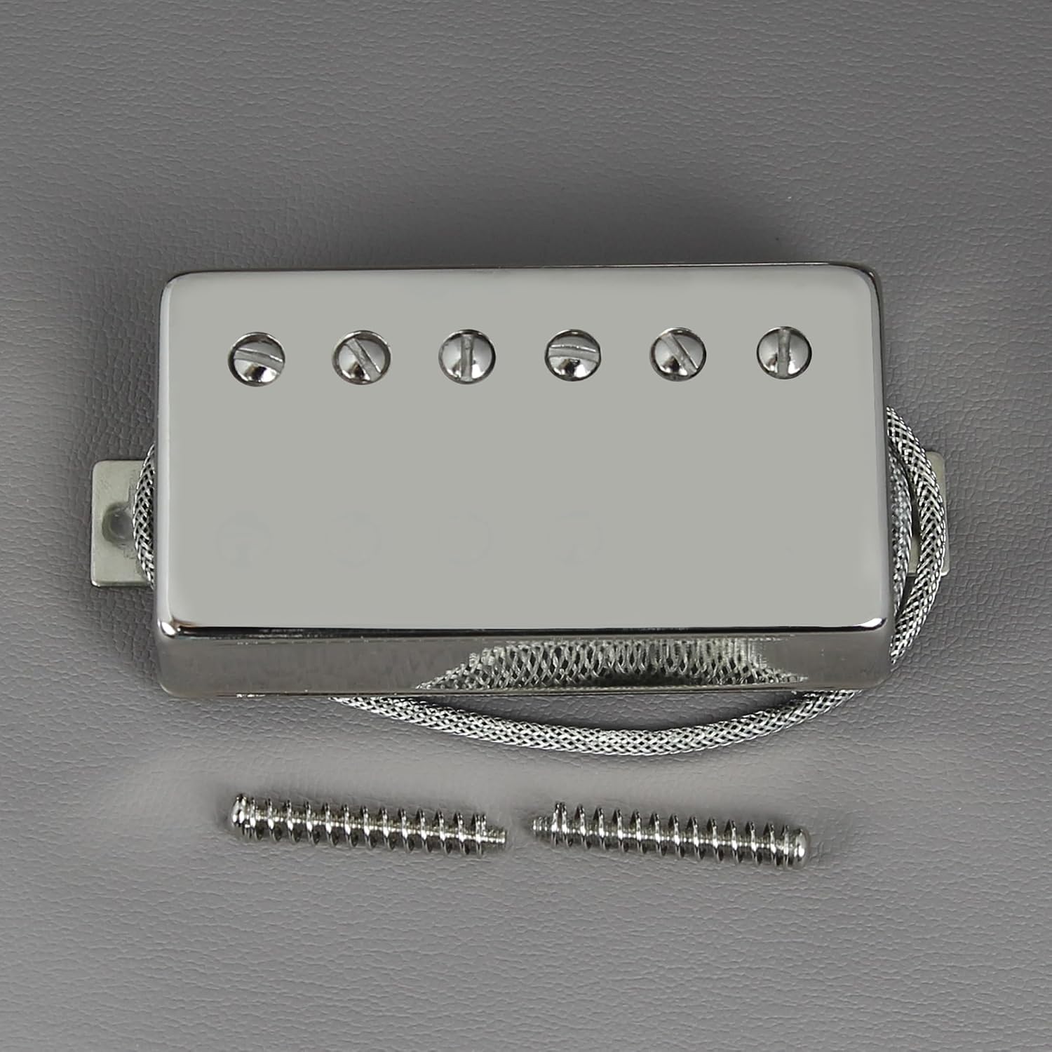 FLEOR Alnico5 Guitar Humbucker Pickup Set Chrome Bridge & Neck Pickups Compatible with LP style Guitar Part