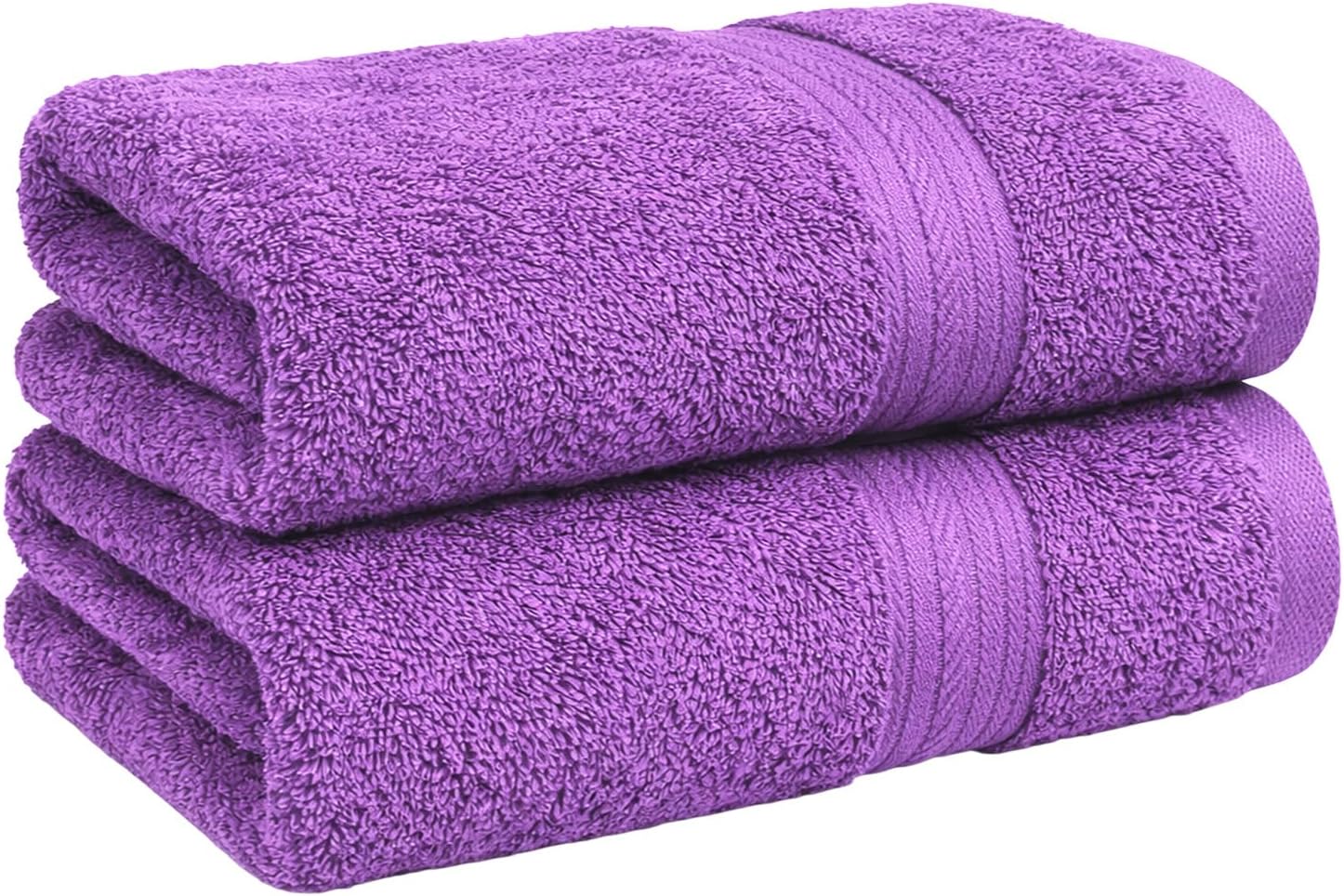 Ample Decor 100% Cotton Hand Towels 18x28 Inches, 600 GSM, Soft & Absorbent, Set of 12, Purple