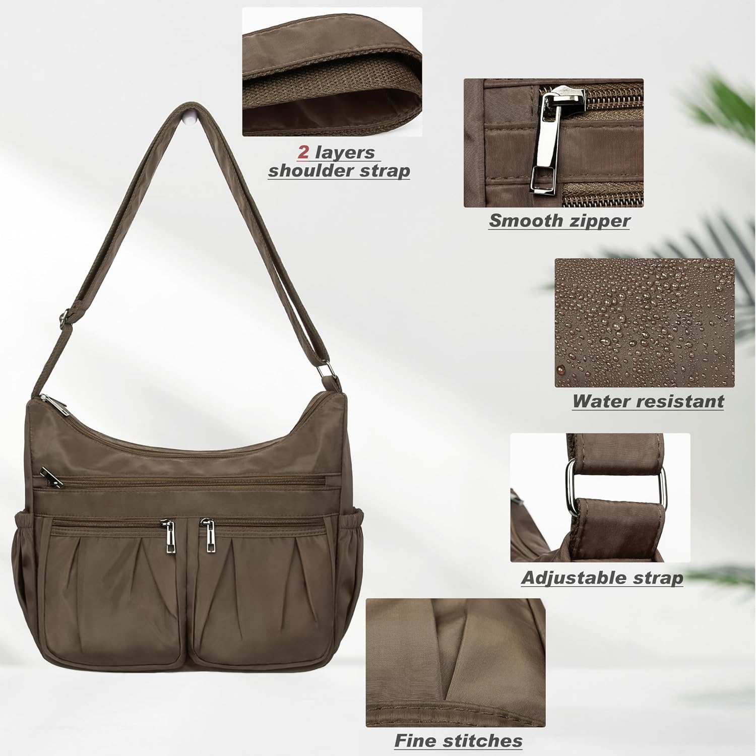 VOLGANIK ROCK Crossbody Purses for Women Shoulder Handbags Lightweight Waterproof Nylon Travel Bag Ladies Pocketbooks
