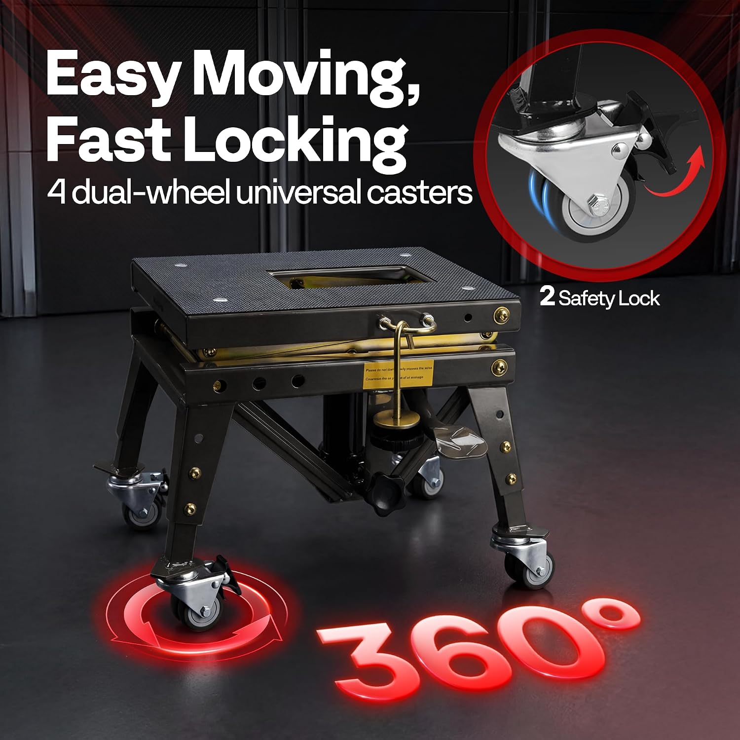 VIVOHOME 350 Lbs Heavy Duty Hydraulic Motorcycle Lift Jack
