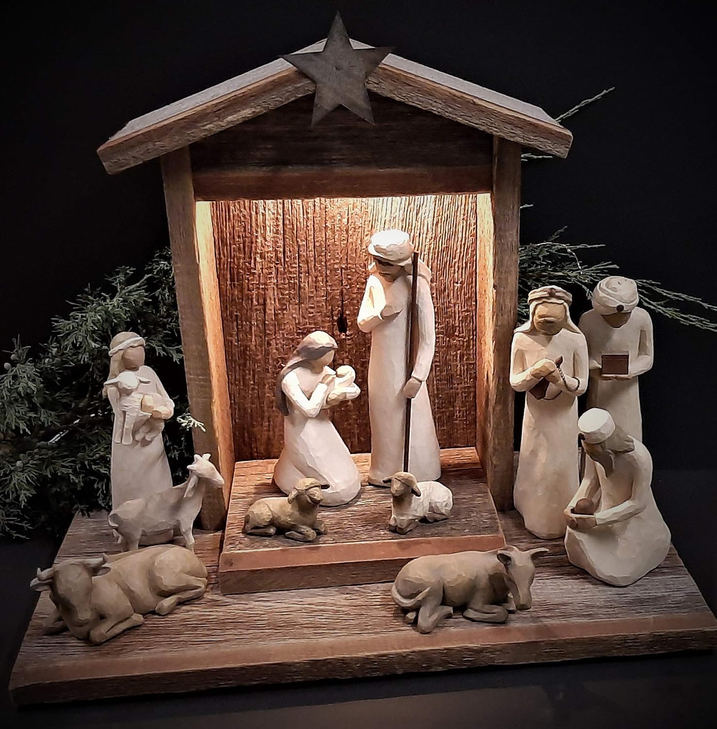 Handcrafted Creche for Willow Tree Nativity Set