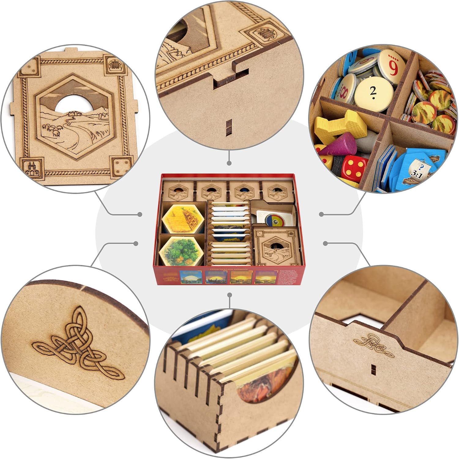 TowerRex Organizer for Catan, Board Game Storage