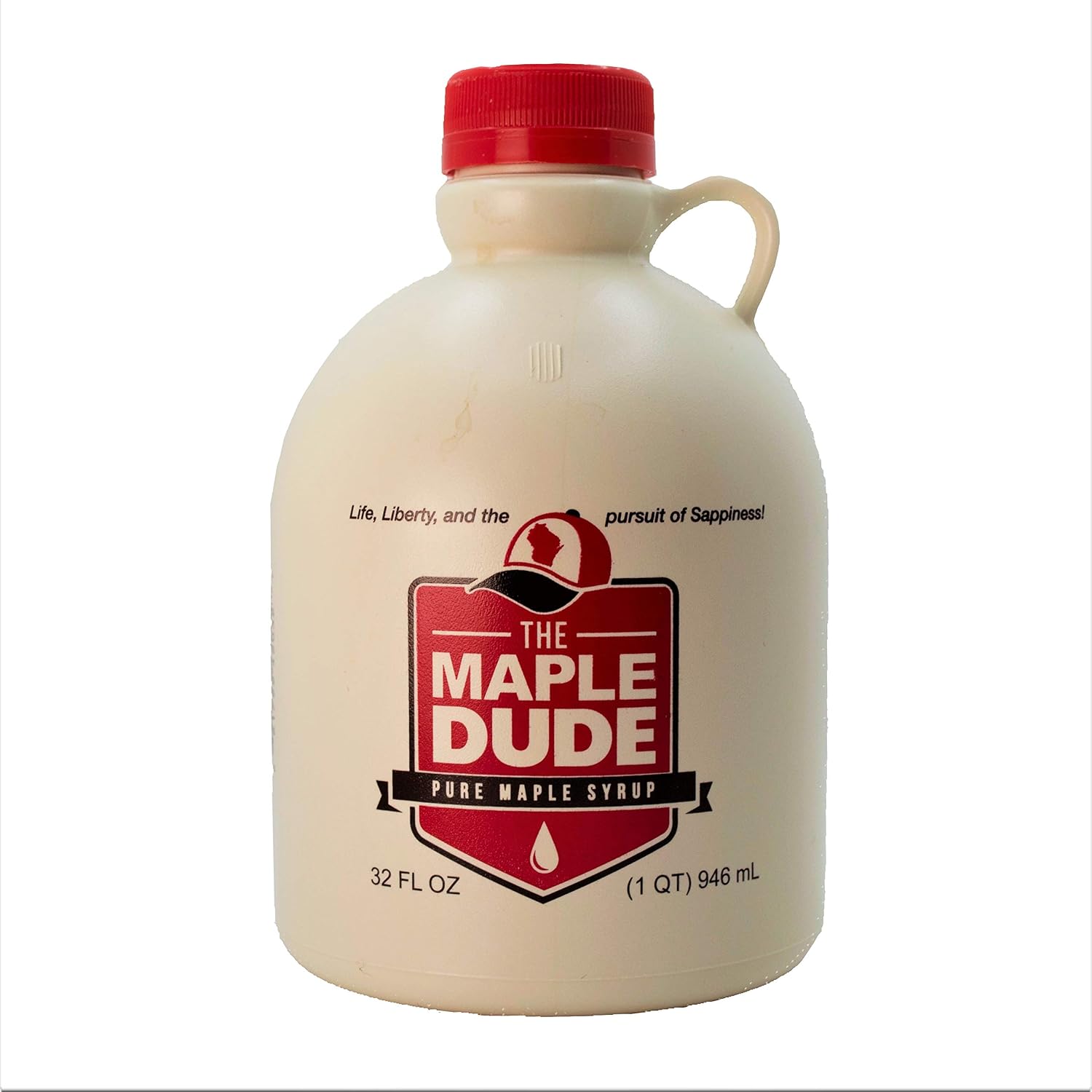 The Maple Dude - Pure Maple Syrup - (Large, 32oz - Quart) | Natural | Made in Wisconsin | Great for Pancakes/Waffles