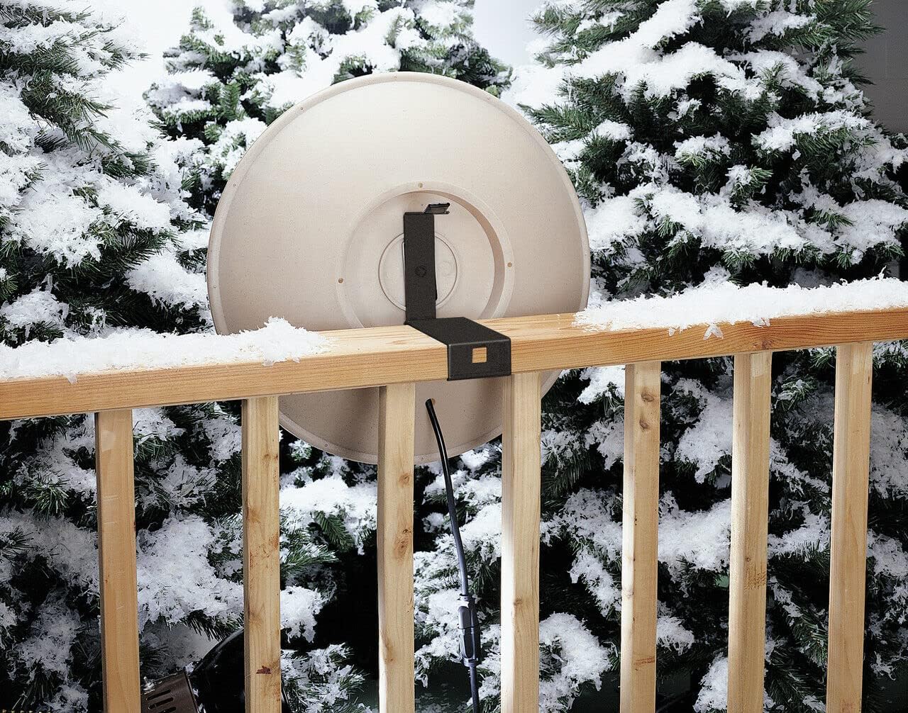 Allied Precision Industries (650) Heated Bird Bath with Mounting Bracket, Light Stone Color, 20" Diameter