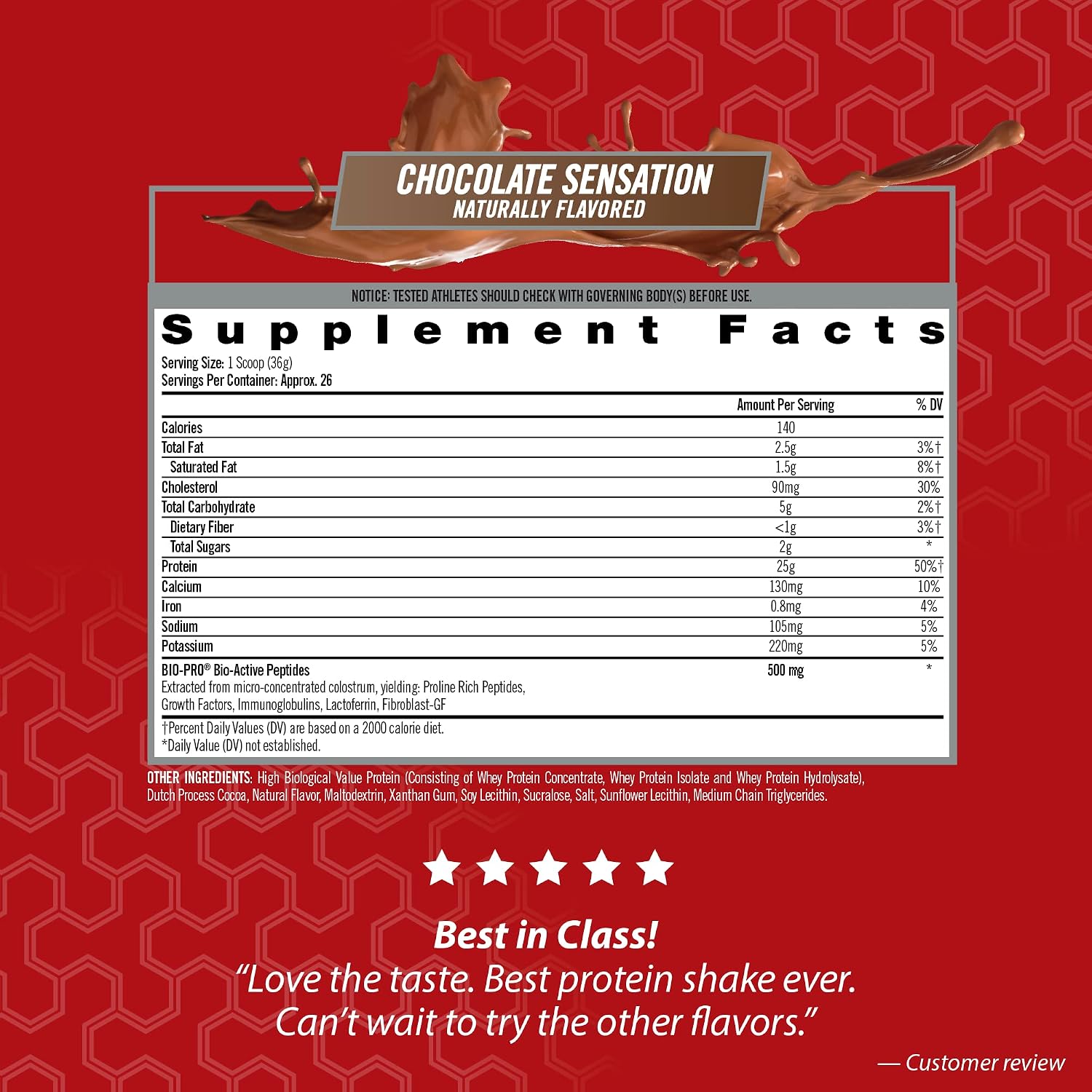iSatori 100% Bio-Active Whey Protein Chocolate Flavor - 26 Servings | Whey Isolate, Hydrolysate, Concentrate, BCAAs, Colostrum Peptides, 25g Protein Per Serving, Muscle Growth and Recovery