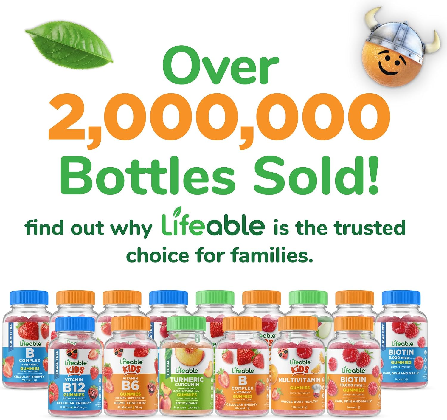 Lifeable Kids Multivitamin Gummies | Great Tasting Multivitamin for Kids | with Vitamins A, C, D, E, B6, B12, Zinc, Biotin, Folic Acid, Iodine
