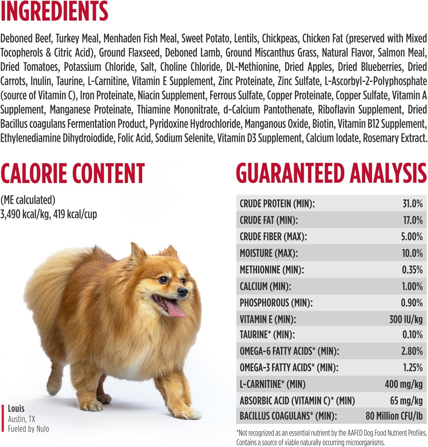 Nulo FreeStyle Small Breed Dog Food Dry - Salmon & Lentils, Puppy & Adult Grain Free Dog Food, Natural, High Protein