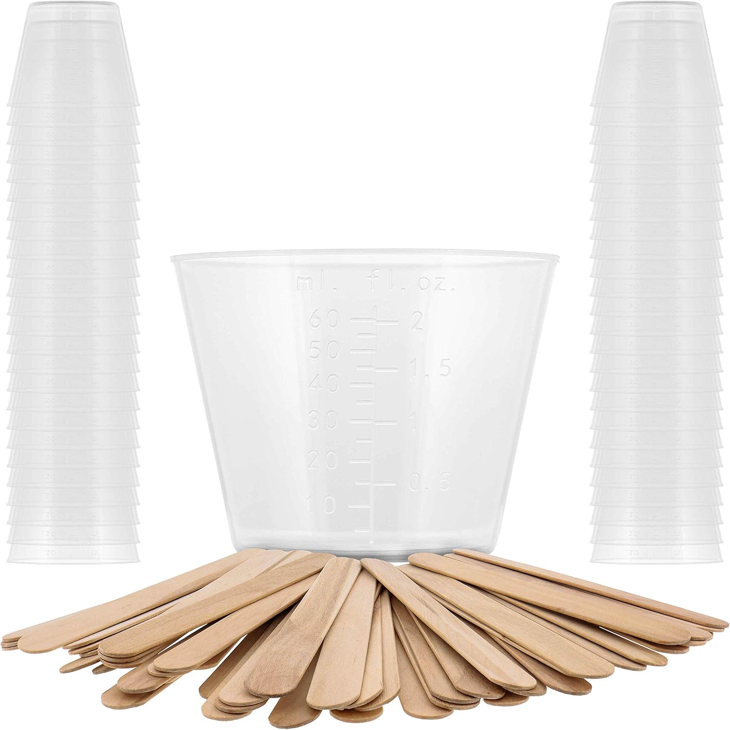 Pouring Masters 40 Ounce (1200ml) Graduated Plastic Mixing Cups (Box of 24)