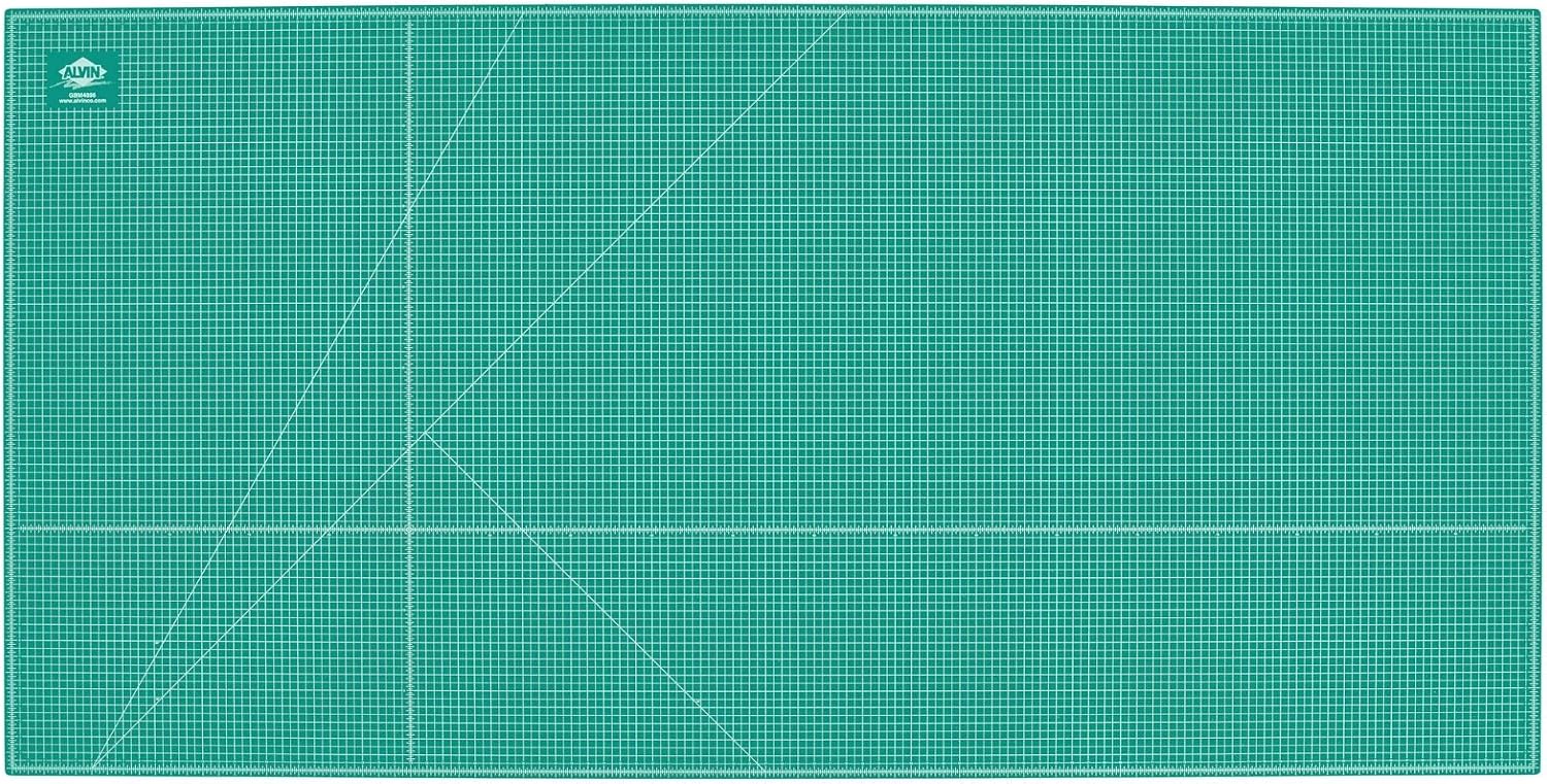 ALVIN GBM Self-Healing Cutting Mat 24 x 36 inch | Double-Sided Green/Black | 5-Layer Gridded Surface for Arts, Crafts and Sewing - Model GBM2436