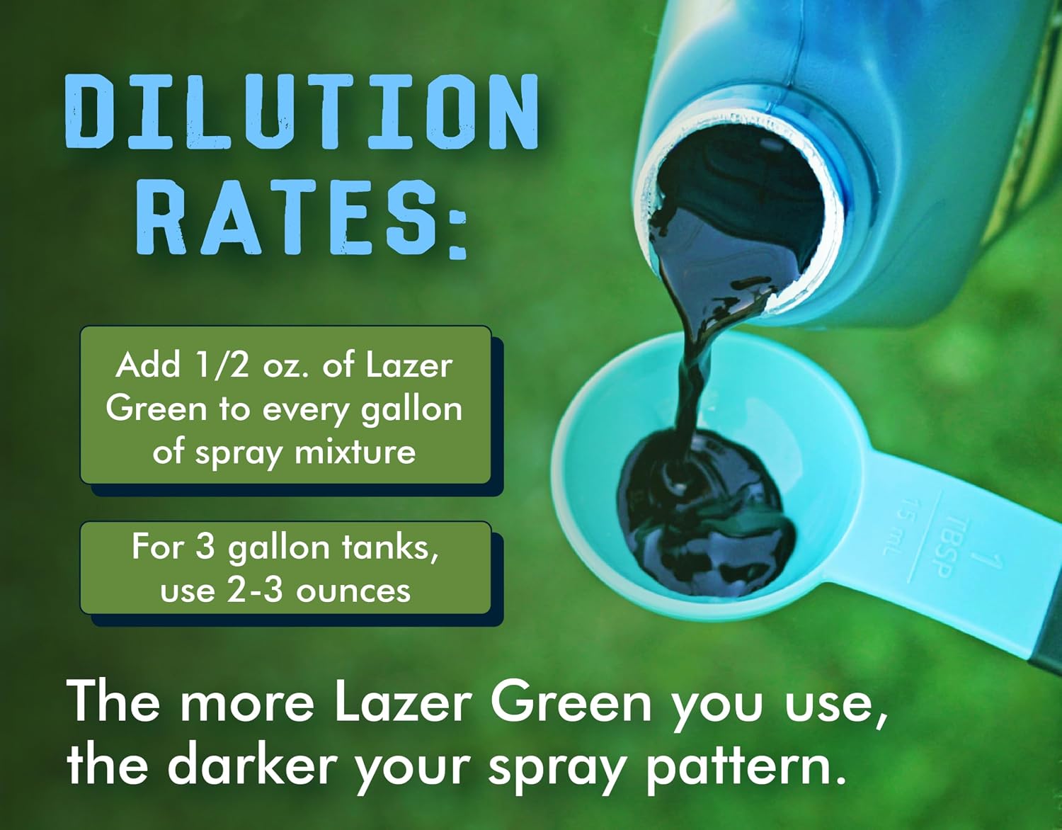 Liquid Harvest Lazer Green Concentrated Spray Pattern Indicator - 1 Quart (32 Ounces) - Perfect Weed Dye, Fertilizer Marking Dye, Turf and Herbicide Marker