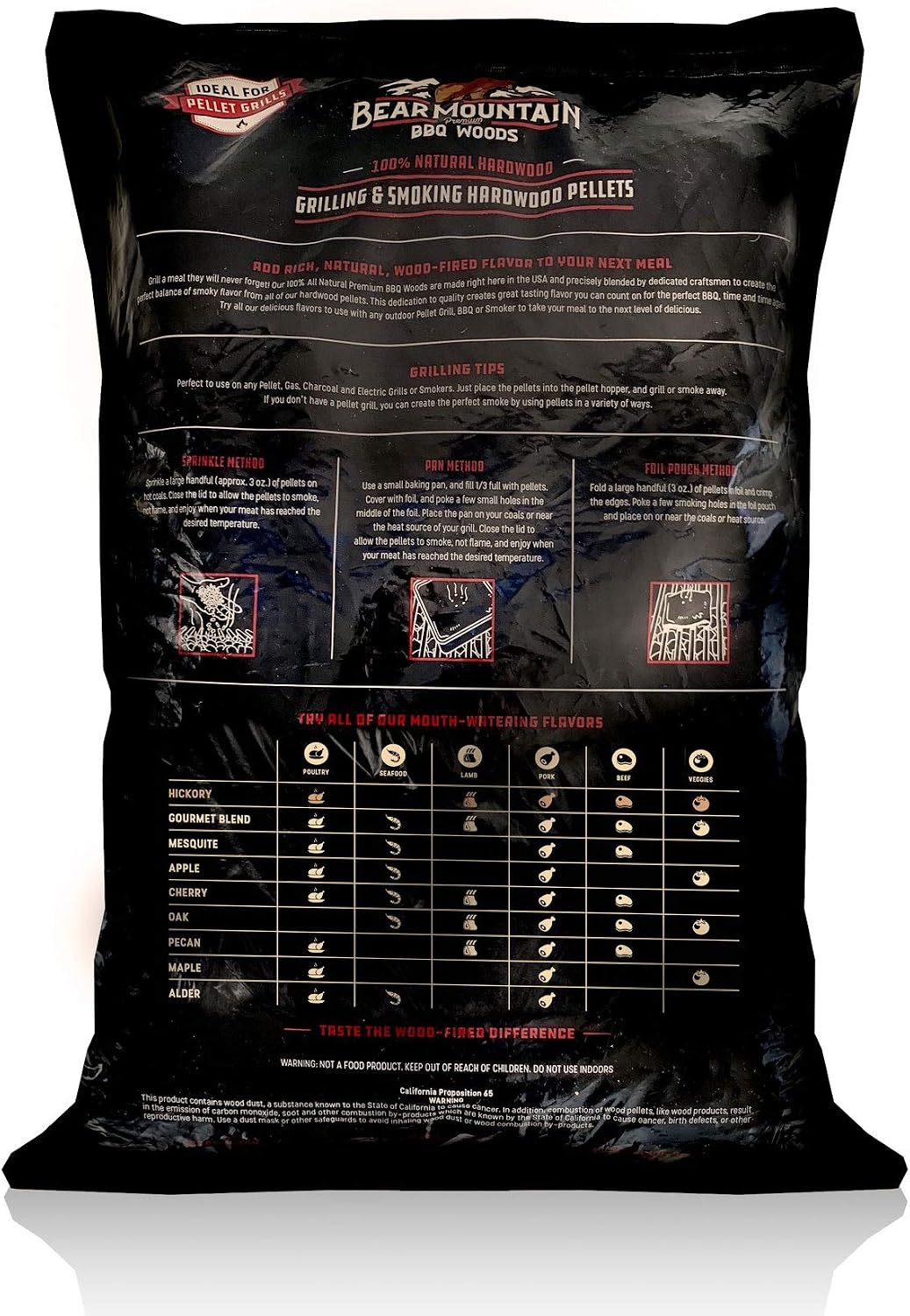 Bear Mountain Gourmet Blend Pellets for Smoker and Grill, 40lb Bag