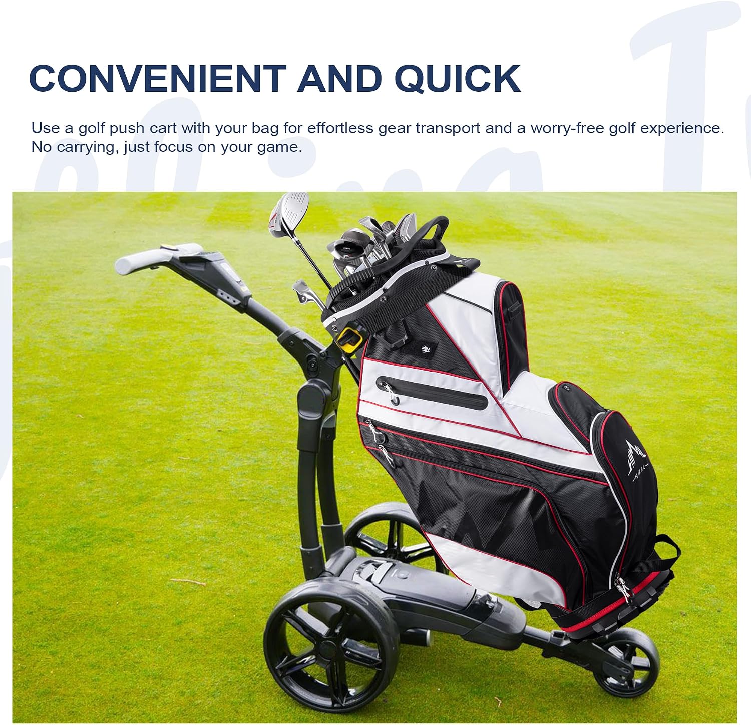 14-Way Golf Cart Bag with Organizer Divider | Full-Length Dividers, Rain Cover Included, Easy-Carry Handles, Club Organization, Cart Compatible