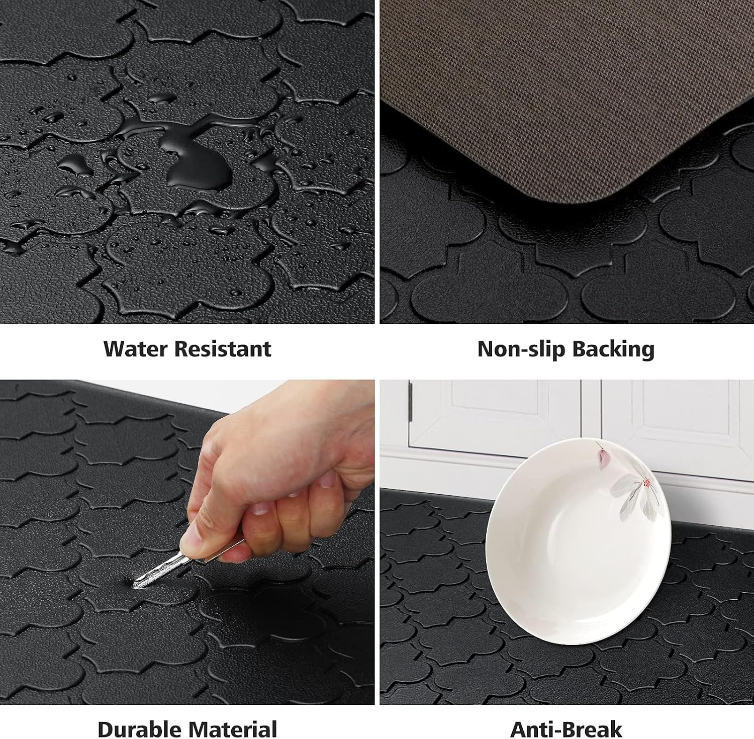 WISELIFE Kitchen Mat Cushioned Anti Fatigue Floor Mat, 17.3"x60", Thick Non Slip Waterproof Kitchen Rugs and Mats, Standing Mat for Floor, Home