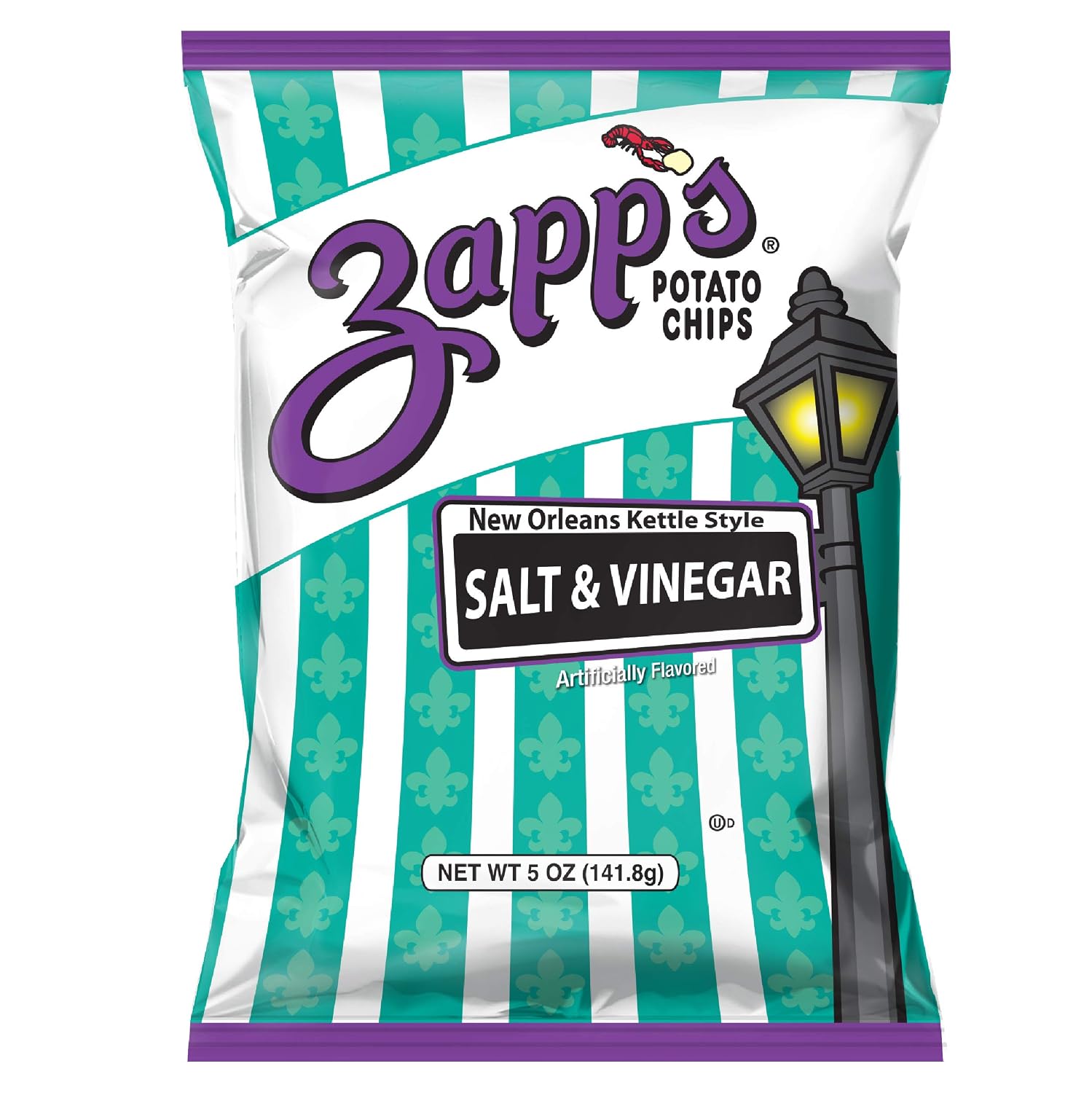 Zapp’s New Orleans Kettle-Style Potato Chips Hotter n Hot Jalapeno Flavor (2 oz Bags, 25 Count), Crunchy Chips with a Spicy Kick, Perfect On-The-Go, Gluten Free Snack