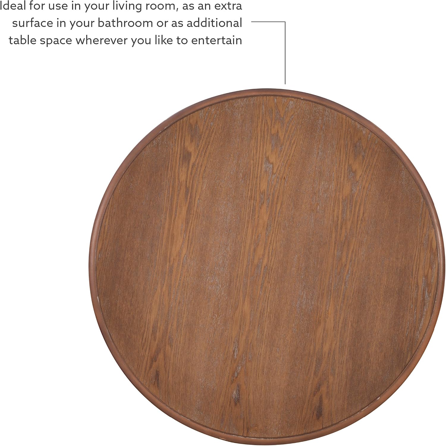Powell 809-350 Espresso Round Accent Table 26"L x 26"W x 26"H