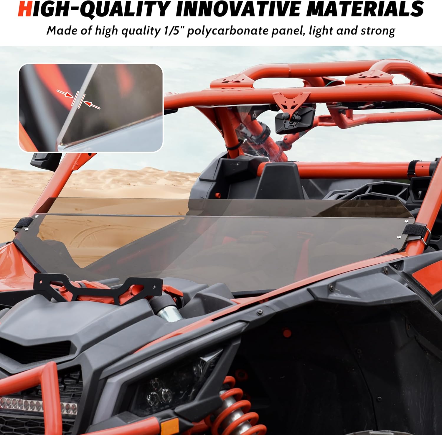 SAUTVS Half Windshield for Can-Am Maverick X3 / MAX 2017-2026