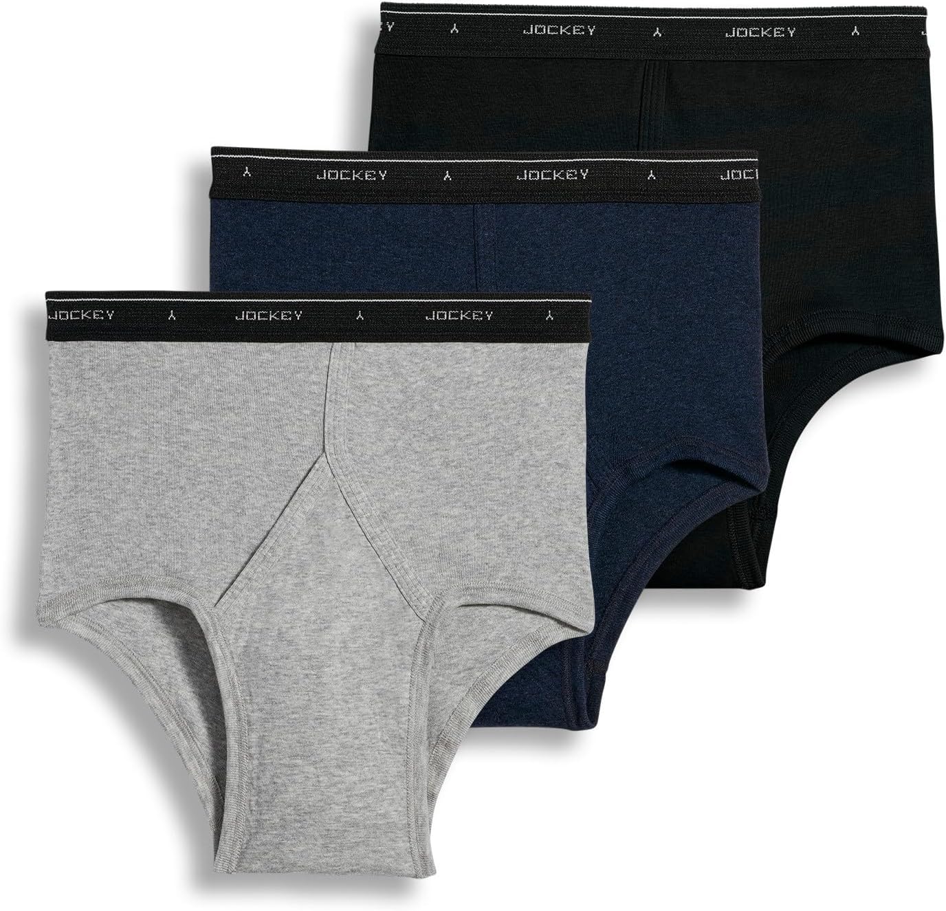 Jockey Classic Full Rise Brief- 3 Pack - 100% Cotton Underwear for Men