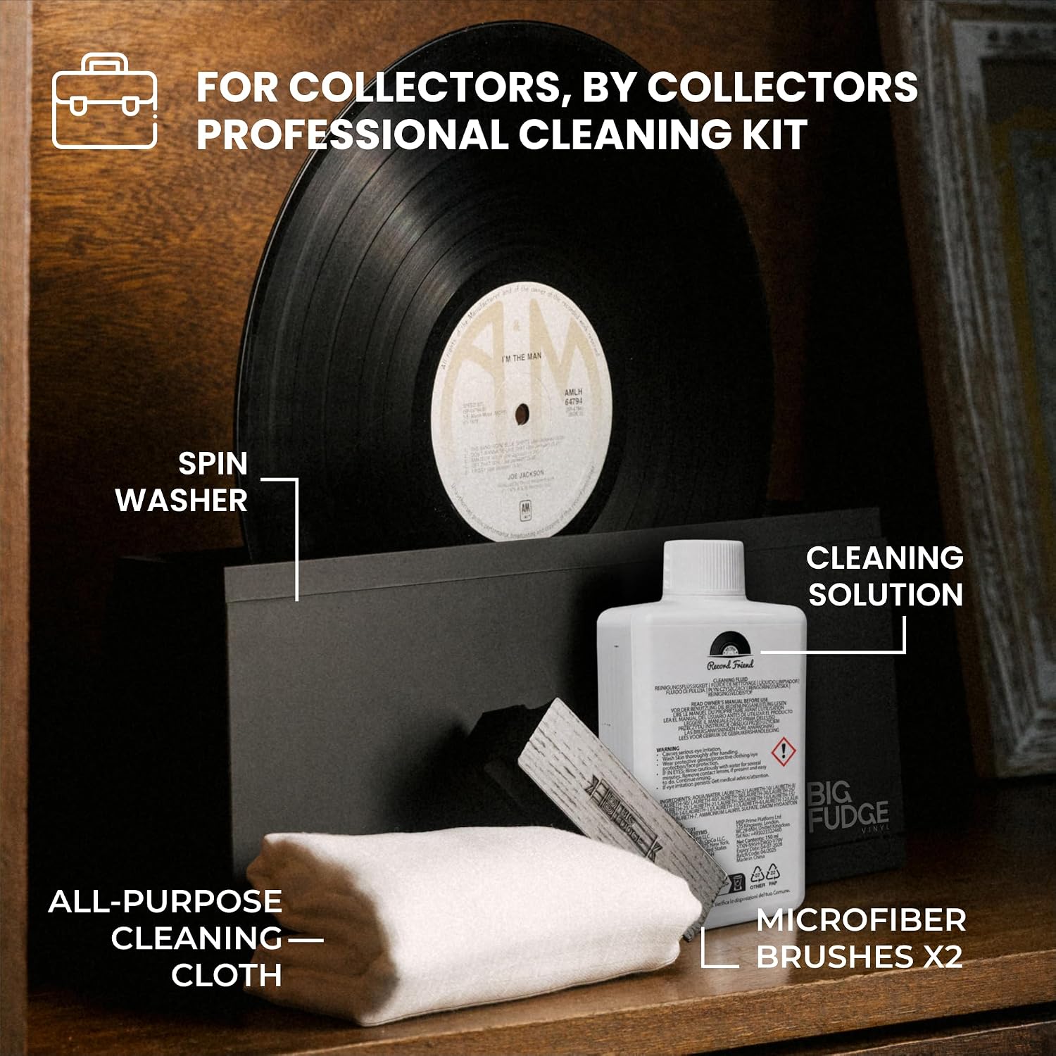 Big Fudge Vinyl Record Cleaner Kit – Cleaning Machine with care Solution