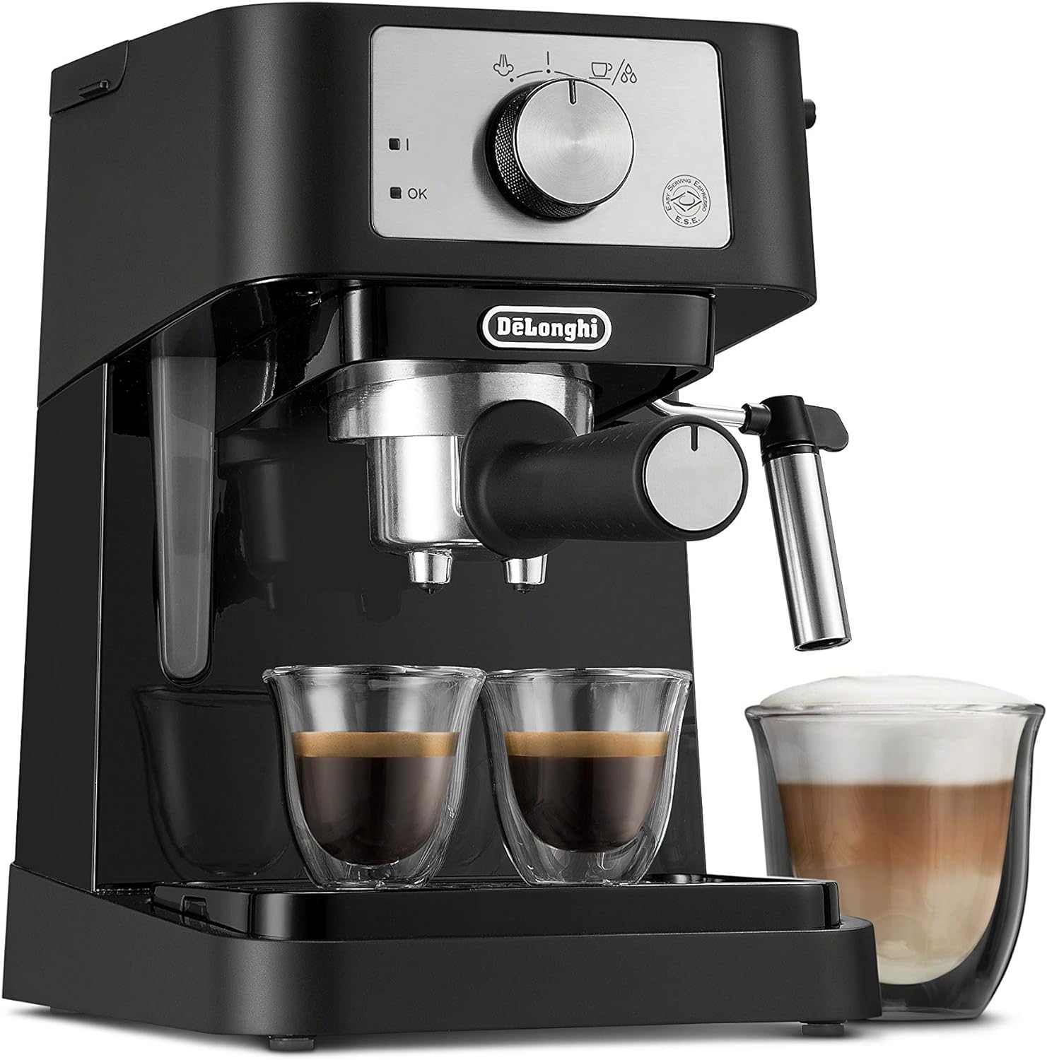 De'Longhi Stilosa Compact Manual Espresso Machine, Manual Milk Frother