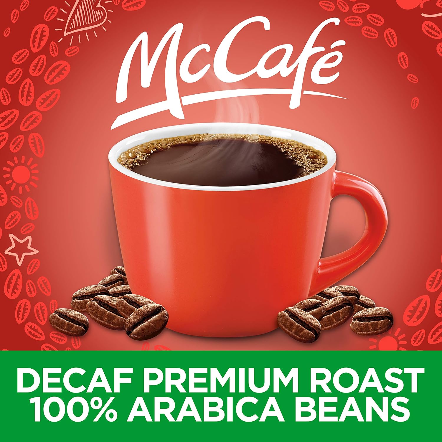 McCafe Premium Roast Decaf Coffee, Single Serve Keurig K-Cup Pods, Decaffeinated, 96 Count (4 Packs of 24)