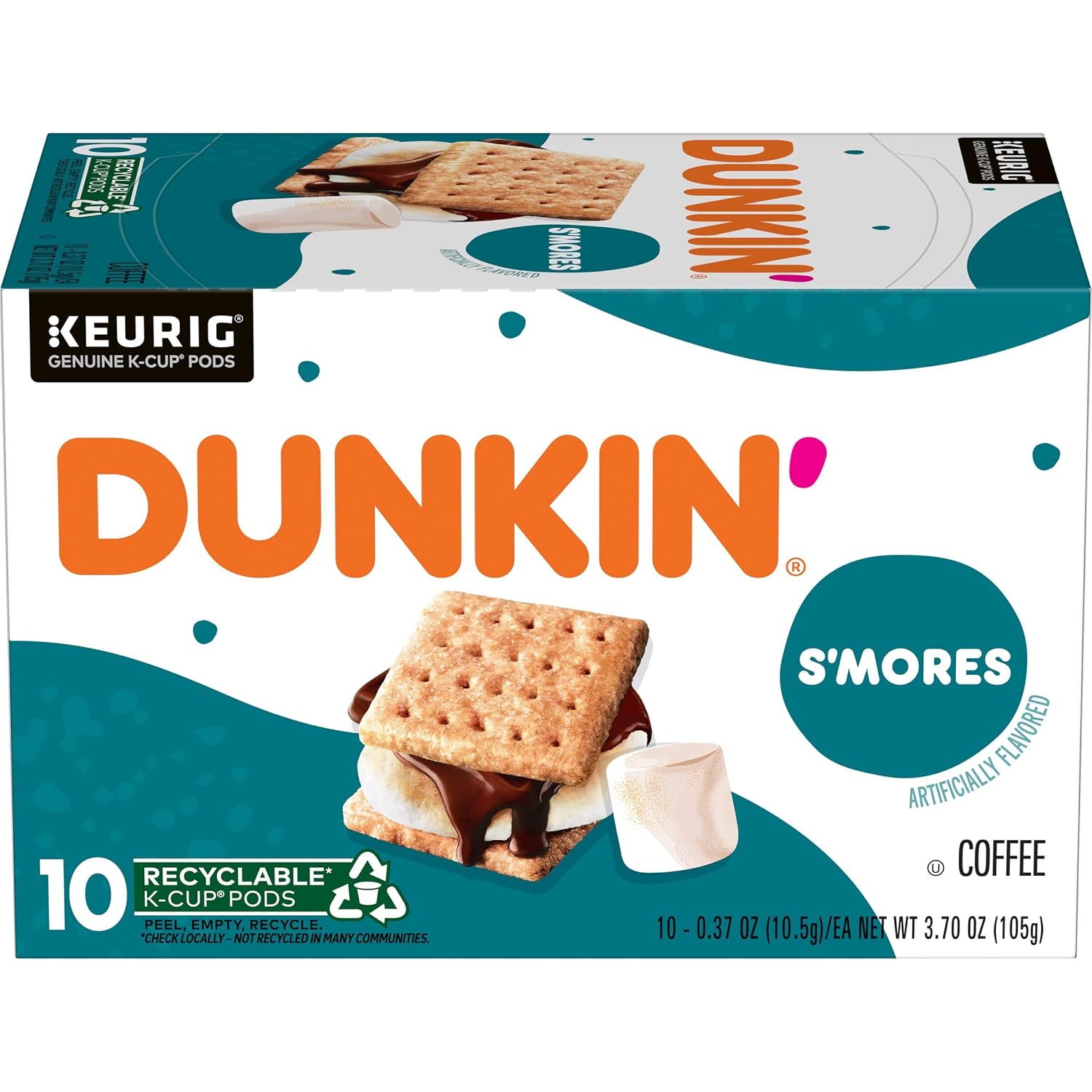 Dunkin’ Pumpkin Spice Artificially Flavored Coffee, 60 Keurig K-Cup Pods | 6 boxes of 10 single serve coffee pods each, Limited edition fall flavor, Made with arabica coffee, SNAP EBT eligible