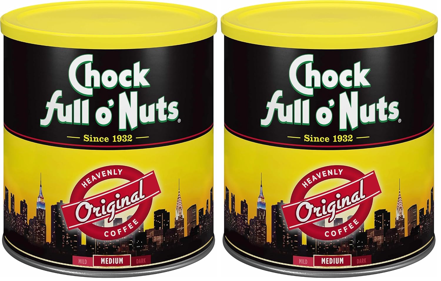 Chock Full o' Nuts French Roast Ground Coffee – Premium Beans in Recyclable Steel Can – Rich Flavor & Aroma, Dark Roast – Perfect for Drip, Pour-Over, Percolator – 26 Oz Can