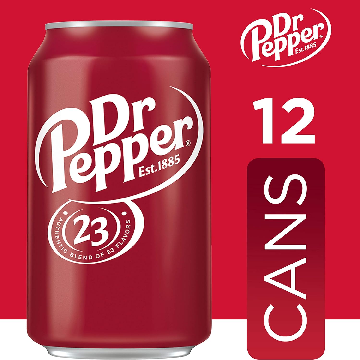 Diet Dr Pepper Soda, 12 fl oz cans, pack of 12