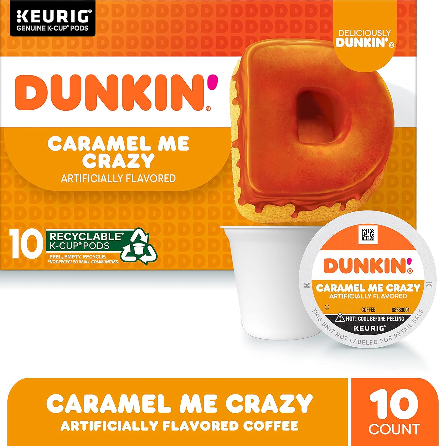 Dunkin’ French Vanilla Artificially Flavored Coffee, 60 Keurig K-Cup Pods | 6 boxes of 10 single serve coffee pods each, Smooth & rich flavor, Made with arabica coffee, Shelf stable, SNAP EBT eligible