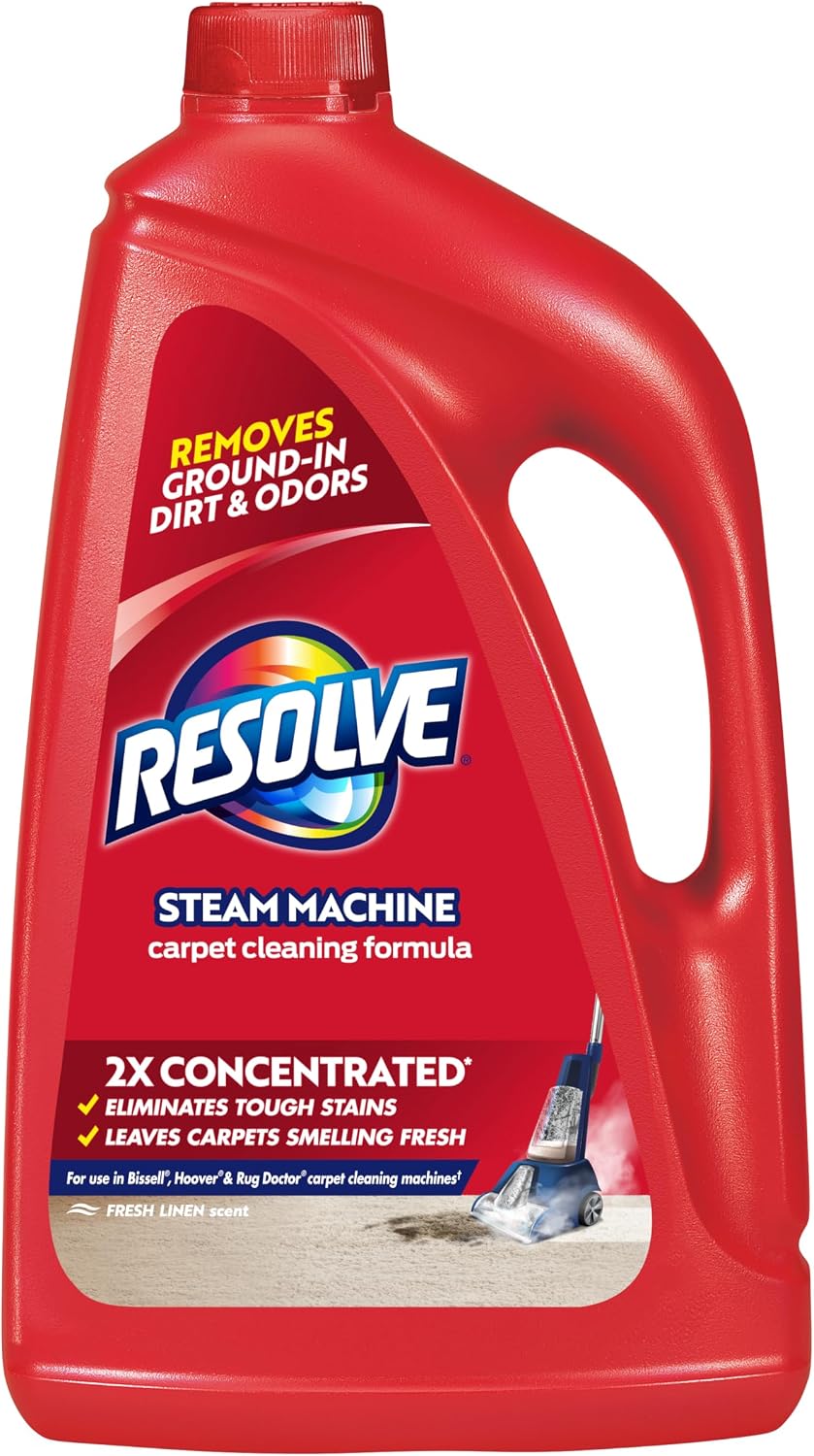 Resolve Steam Carpet Cleaner Solution Shampoo, 3.75 Lb Bottle, 2X Concentrate, Safe for Bissell, Hoover & Rug Doctor, Carpet Cleaner