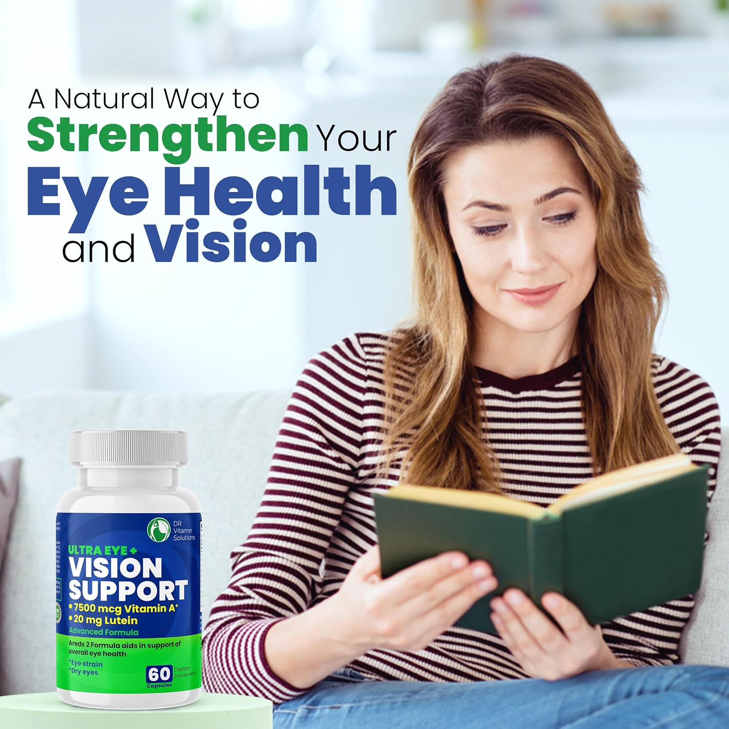 AREDS 2 Eye Vitamins - Lutein and Zeaxanthin for Macular Health, Bilberry