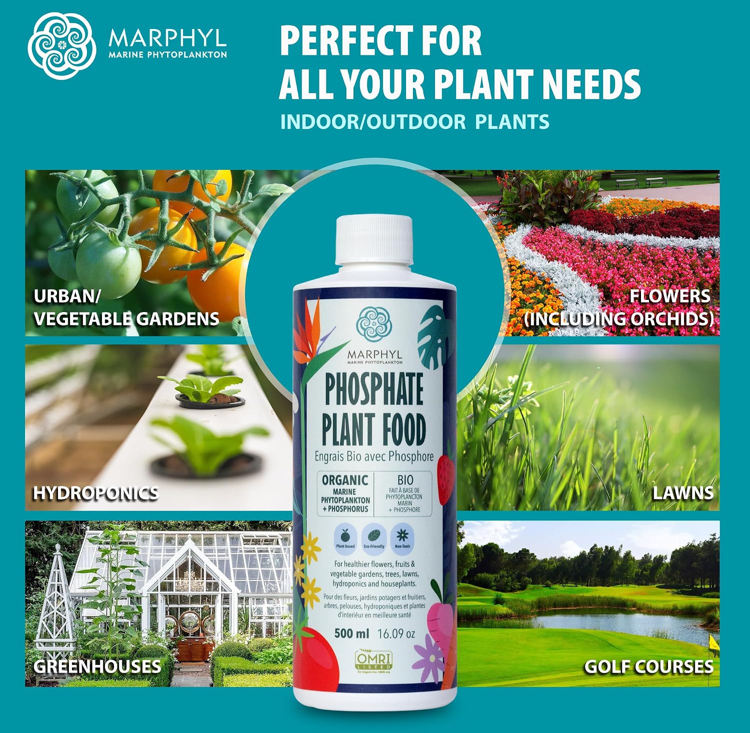 MARPHYL All-Purpose Plant Food – Organic Nutrient-Rich Fertilizer & Soil Enhancer for Indoor & Outdoor Flowers, Vegetables, Succulents, Bamboo & Hydroponics