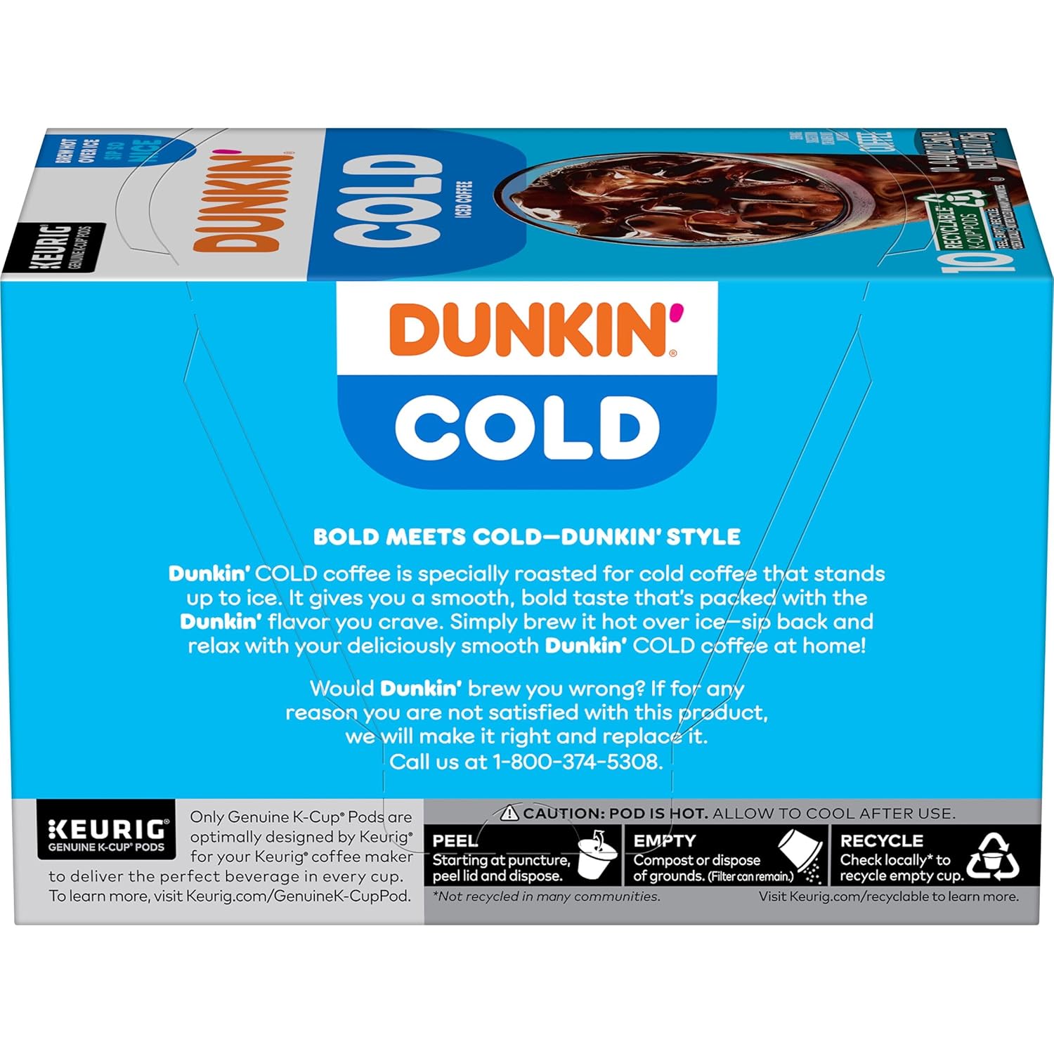Dunkin’ Original Blend Medium Roast Coffee, Keurig K-Cup Pods, 10 Count Box