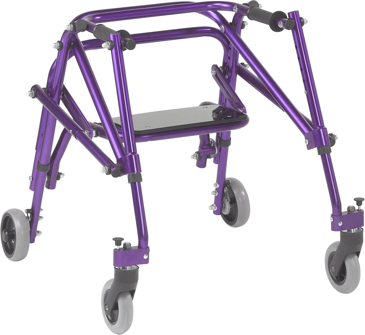 Inspired by Drive Nimbo 2G Posterior Walker with Seat, Wizard Purple, Small | Lightweight Posterior Walker with Padded Seat Lets Users Rest and Move Safely with Adjustable, Sturdy Support