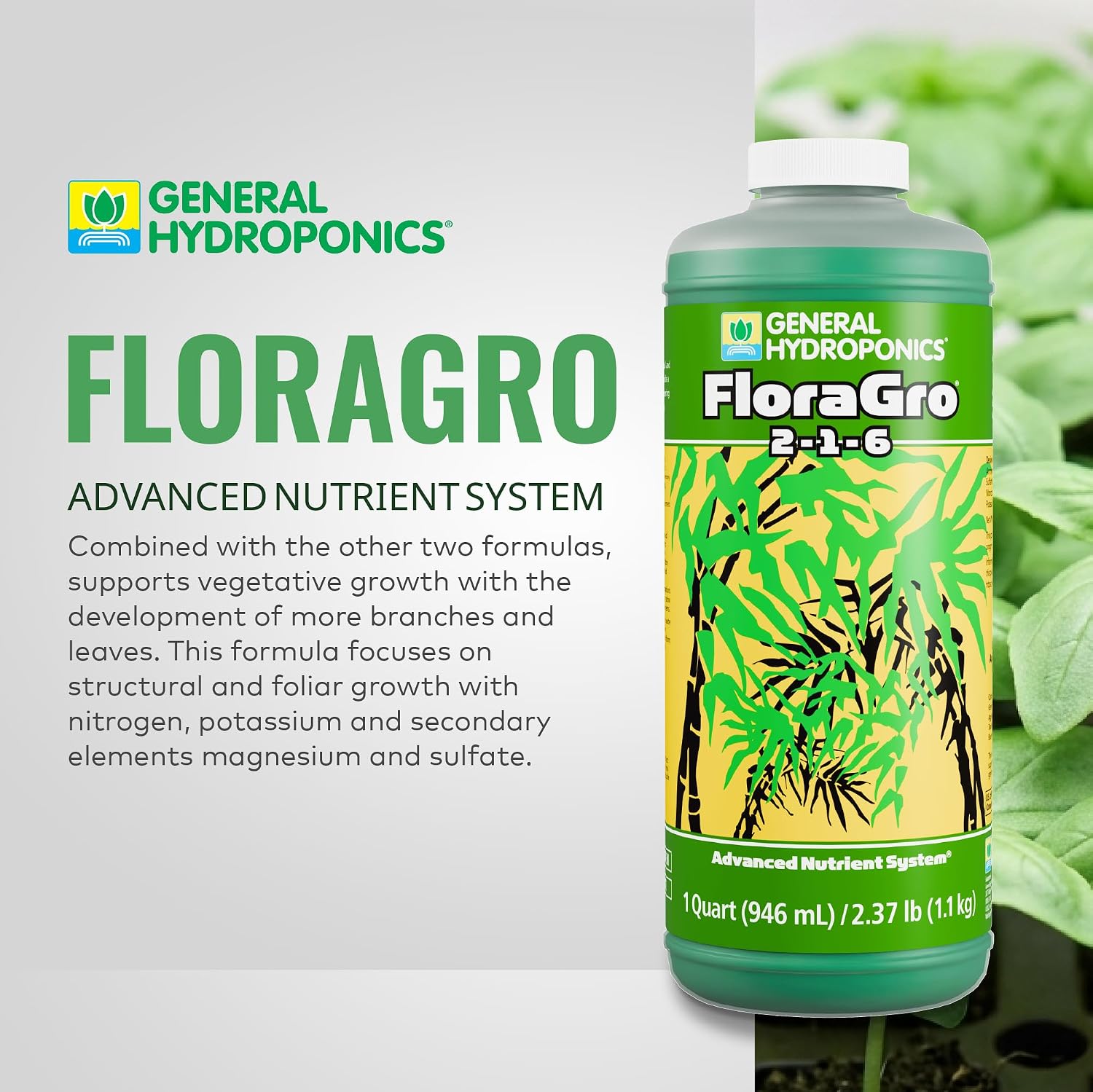 General Hydroponics FloraMicro, 1 Quart