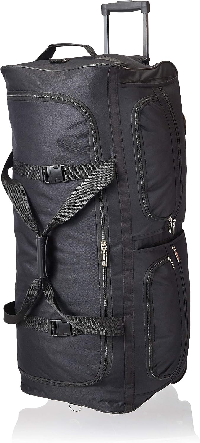 Rockland Rolling Duffel Bag, Black, 22"