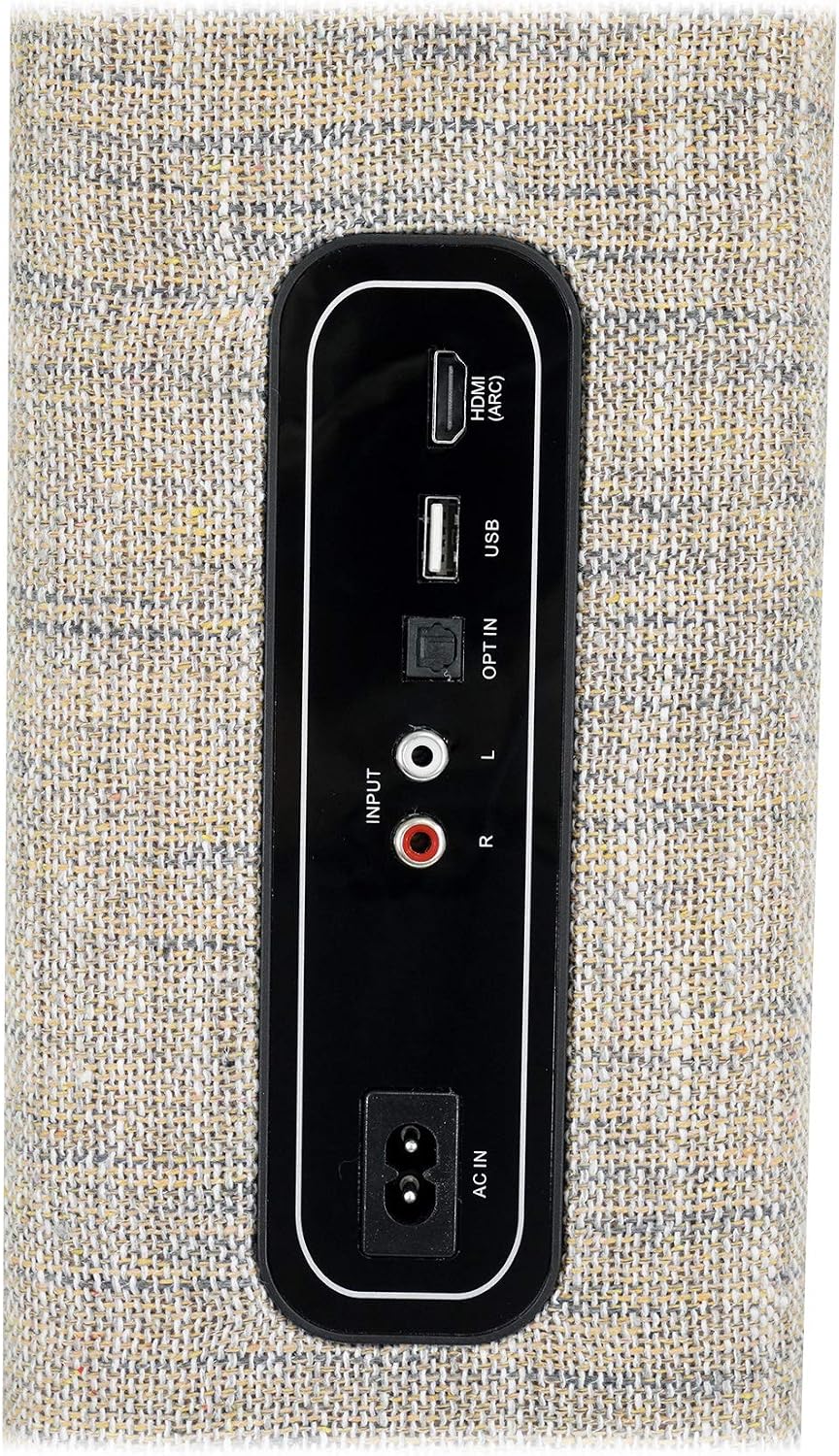 Rockville ONE-Tower Black Bluetooth Tower Speaker with HDMI/Optical/RCA
