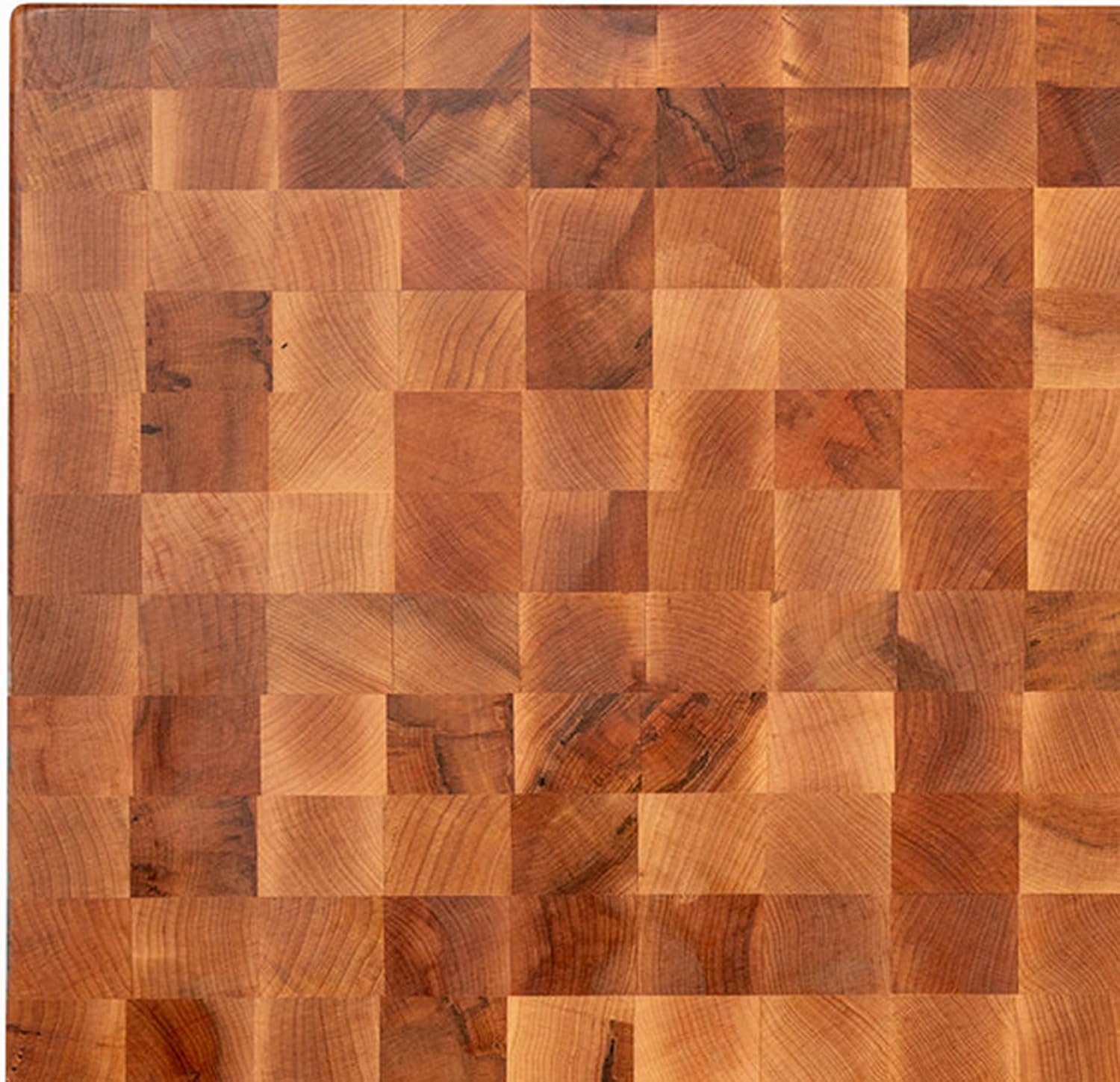 John Boos CCB Series Square Wooden Maple Cutting Board 18”x18” – 2.25” Thick, 22-lb Reversible Butcher Block with End-Grain & Finger Grips – Made in the USA