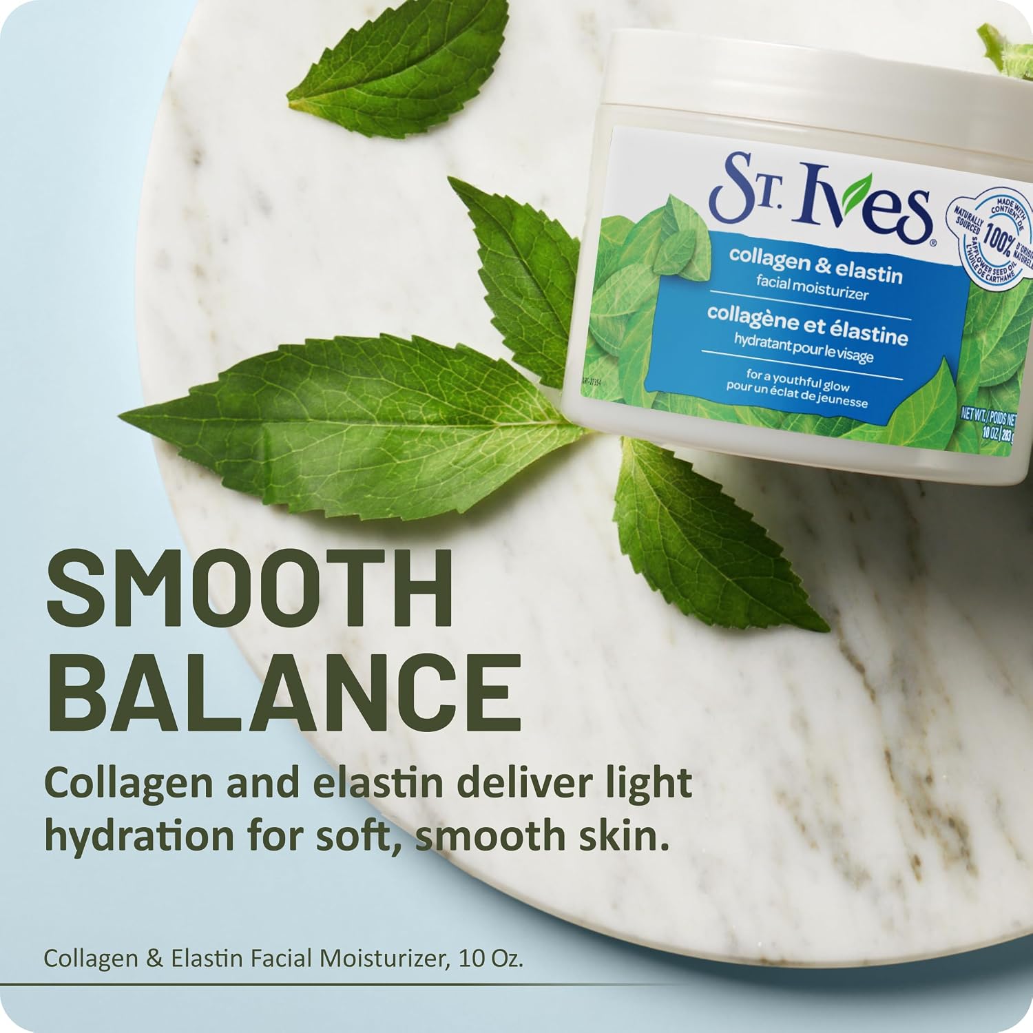 St. Ives Collagen Elastin Face Moisturizer for Dry Skin, Paraben free and Non Comedogenic, 10 oz