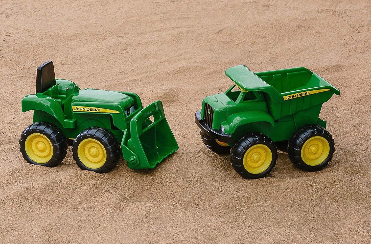 TOMY John Deere Vehicle Set - Includes Dump Truck Toy and Tractor Toy with Loader - Kids Outdoor Toys - Kids Construction and Sandbox Toys - 6
