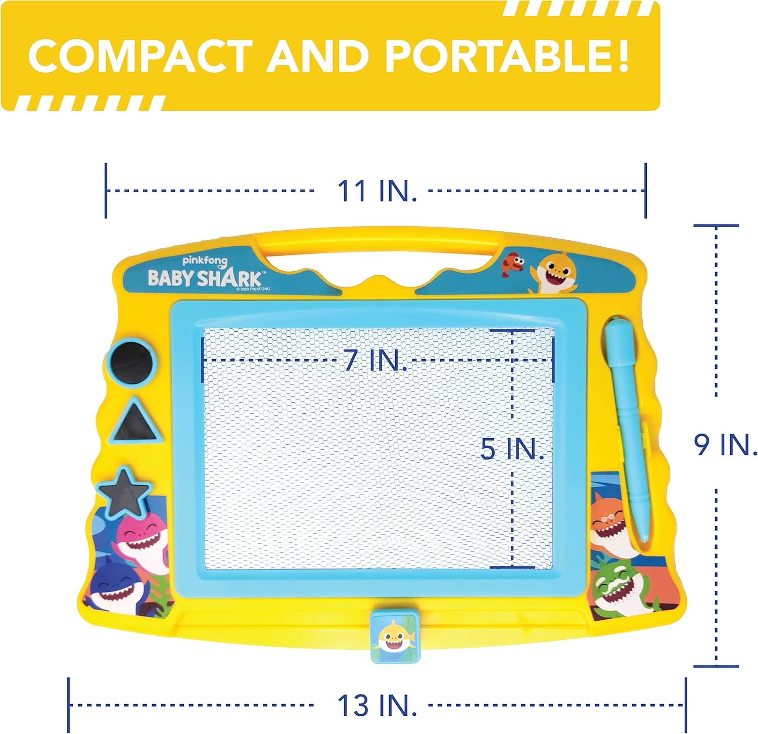 Lollipop PAW Patrol Magnetic Drawing Board with Stylus and 3 Stamps, for Girls or Boys (Pink)…