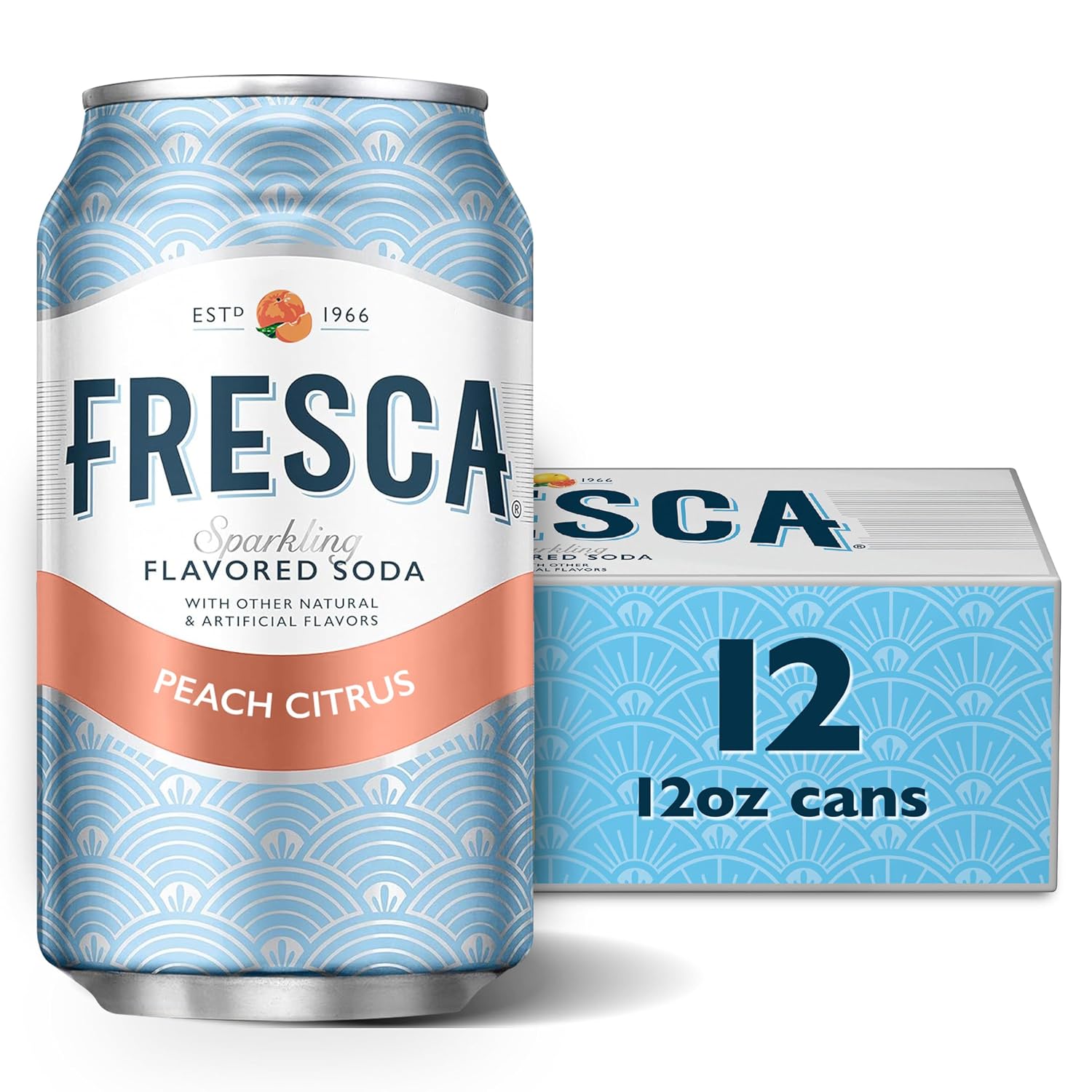 Fresca Peach Soda Soft Drink Fridge Pack Cans, 12 fl oz, 12 Pack