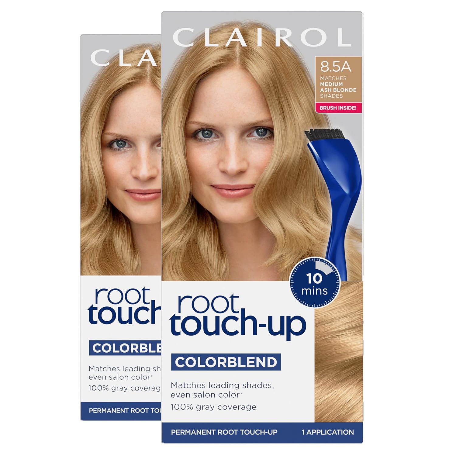 Clairol Root Touch Up Permanent Hair Dye, 6 Light Brown, Pack of 2