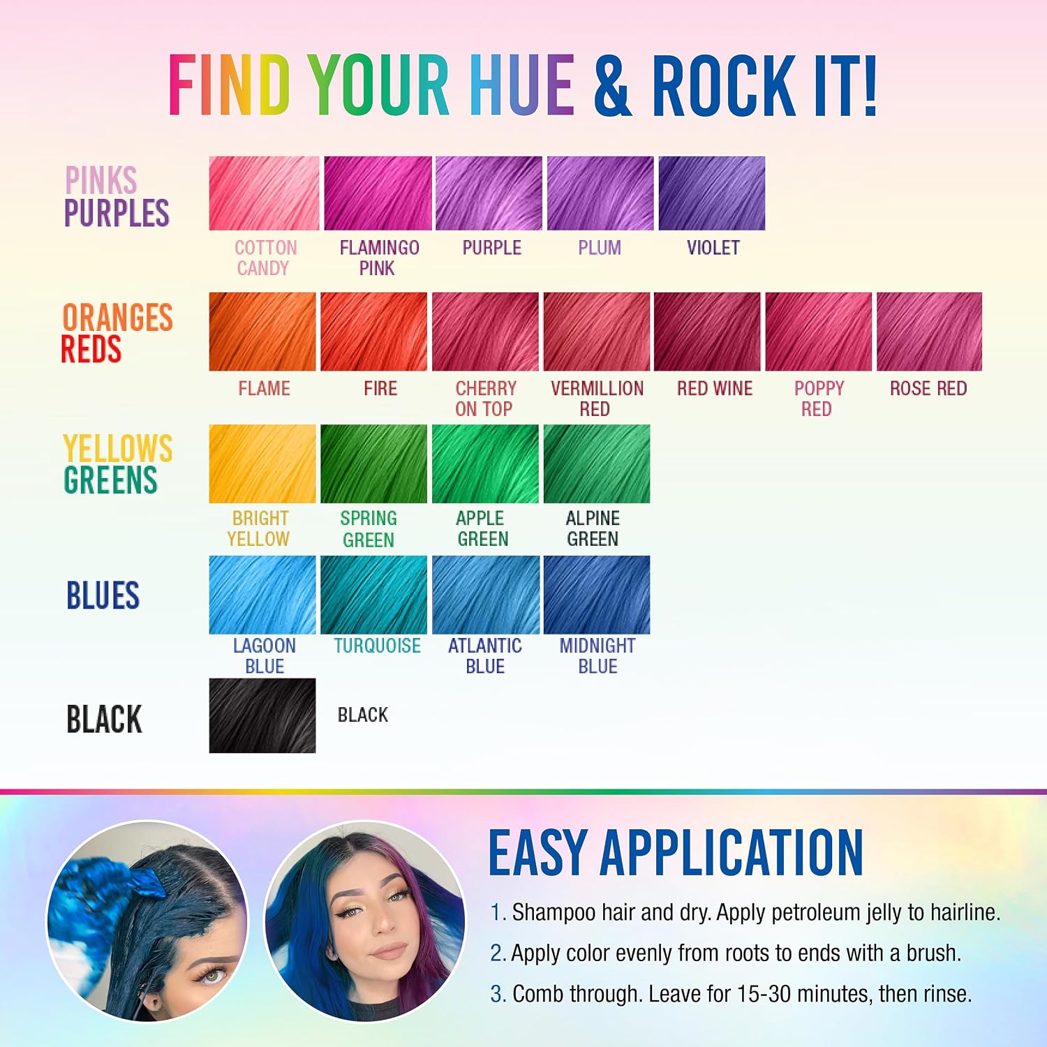 Punky Colour Flamingo Pink Semi Permanent Hair Color – Vibrant Pink Hair Dye, Vegan & Cruelty-Free Conditioning Formula, Lasts Up to 35 Washes, 3.5 fl oz
