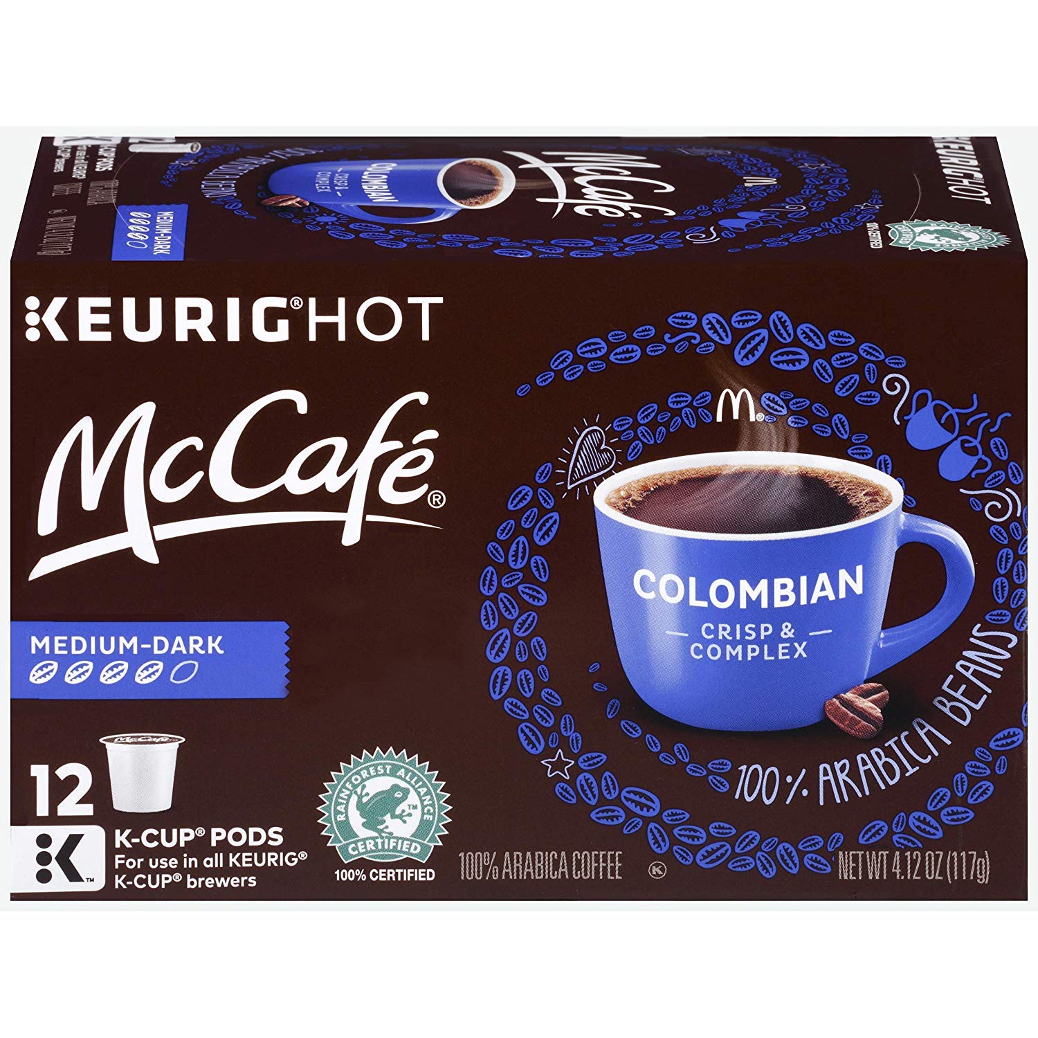 McCafe Colombian Keurig K Cup Coffee Pods (12 Count, 4.12 oz Box)