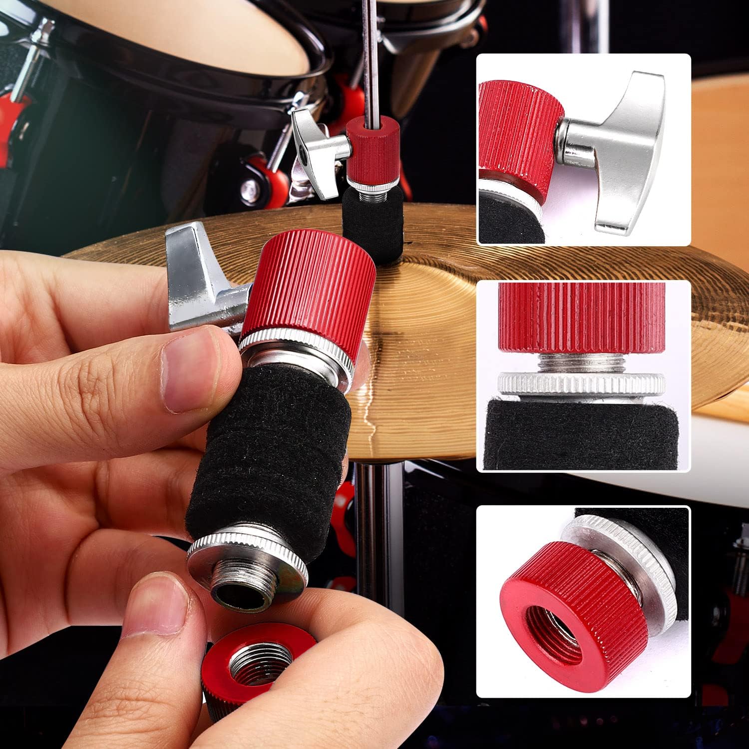 Facmogu 23PCS Cymbal Accessory Set, Drum Cymbal Replacement Accessories