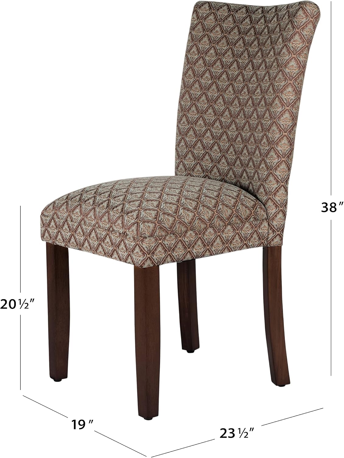 Homepop Home Decor | Classic Upholstered Parsons Dining Chairs | Set of 2 Accent Dining Chairs with Nailhead Trim, Natural Linen